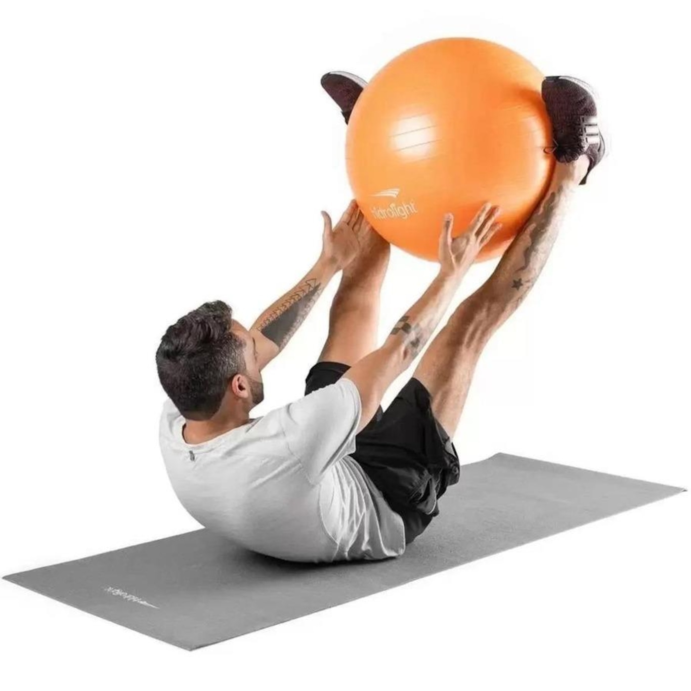 Bola de Exercícios Suiça com Bomba de Ar Hidrolight Academia - Pilates - Yoga - 55cm - Foto 4