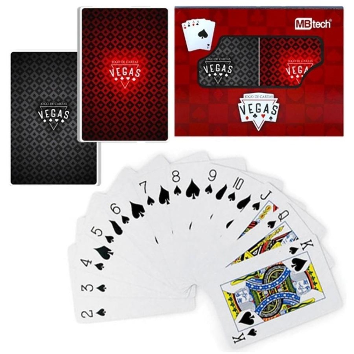 Dominó Dominoes com 28 Peças de 9mm e Estojo Lata + Baralho MB Teach com  108 Cartas