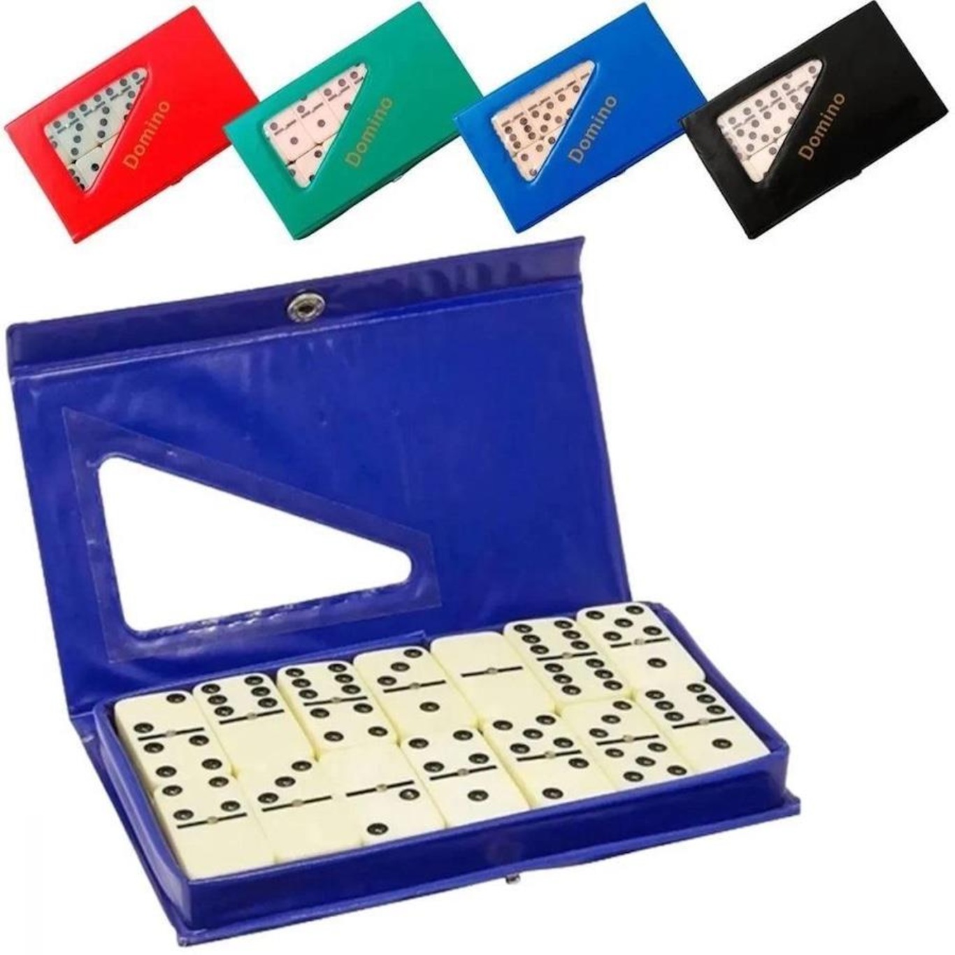 Kit Jogo de salão 1 Jogo de domino profissional 28 peças e 2