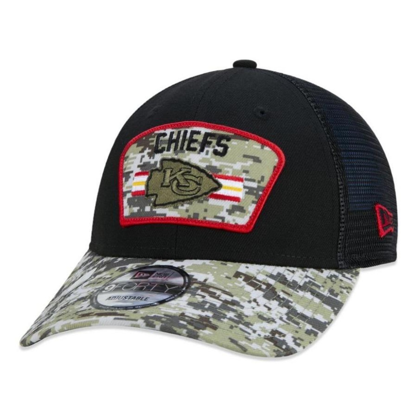 Boné Aba Curva New Era Kansas City Chiefs 940 NFL 21 Salute to Service - Snapback - Adulto - Foto 1