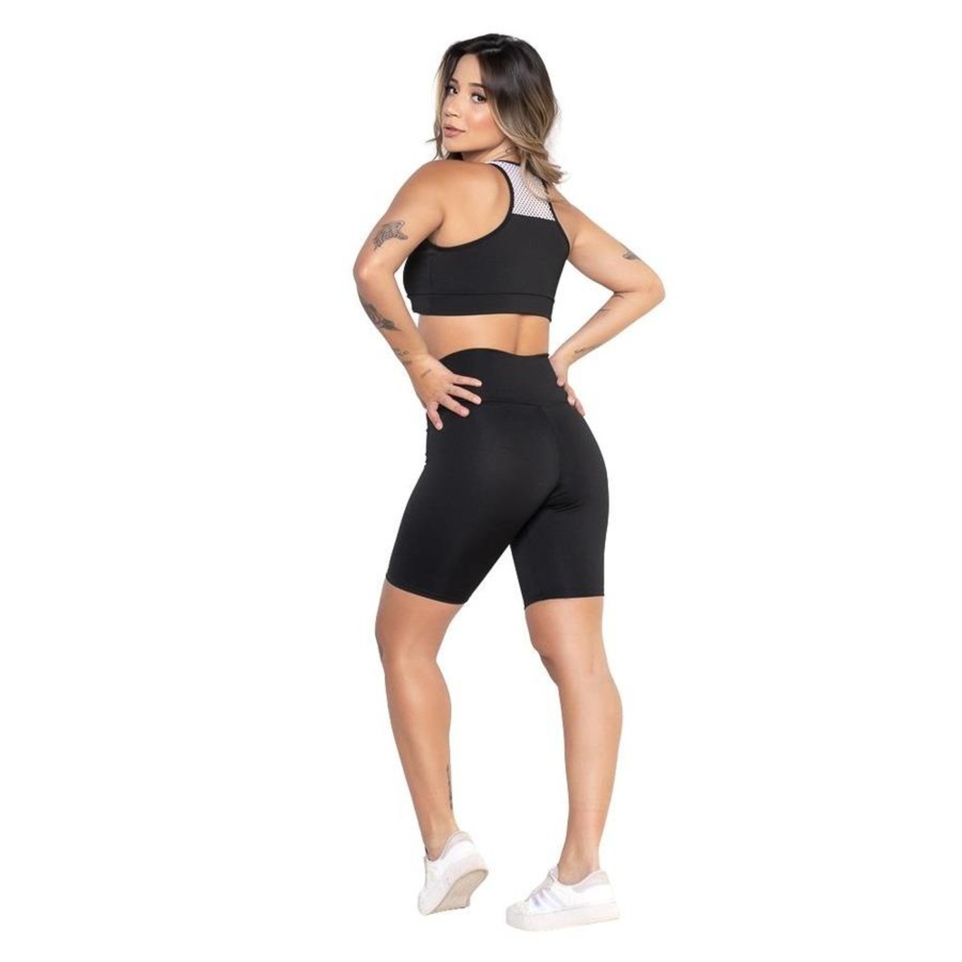 Kit Bermudas Frishop Suplex com Bolso - Feminina - 2 Unidades - Foto 4