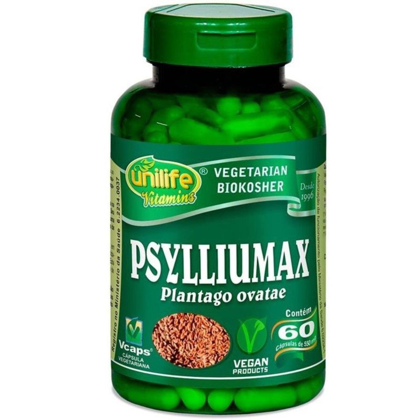 Psyllium Psylliumax Unilife - 60 Cápsulas | Centauro