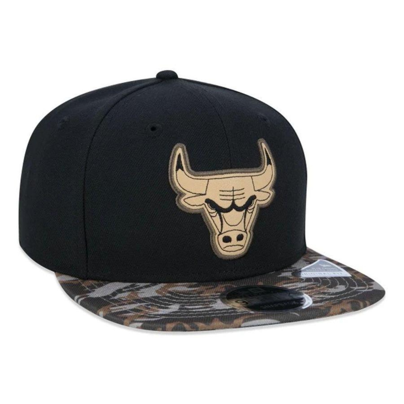 Boné Aba Reta New Era Chicago Bulls 950 Neutral Wild Logo Leather - Snapback - Adulto - Foto 4