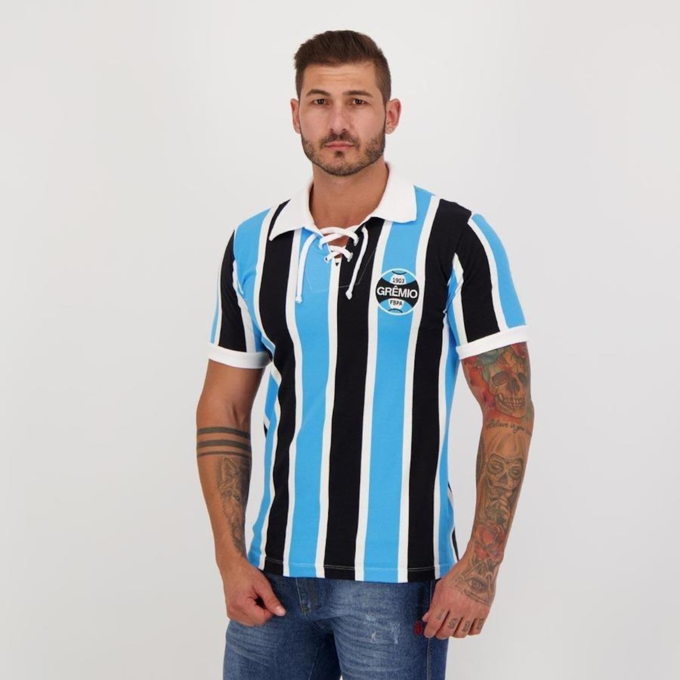 Camisa Futfanatics Grêmio Retrô 1983 - Masculina - Foto 2