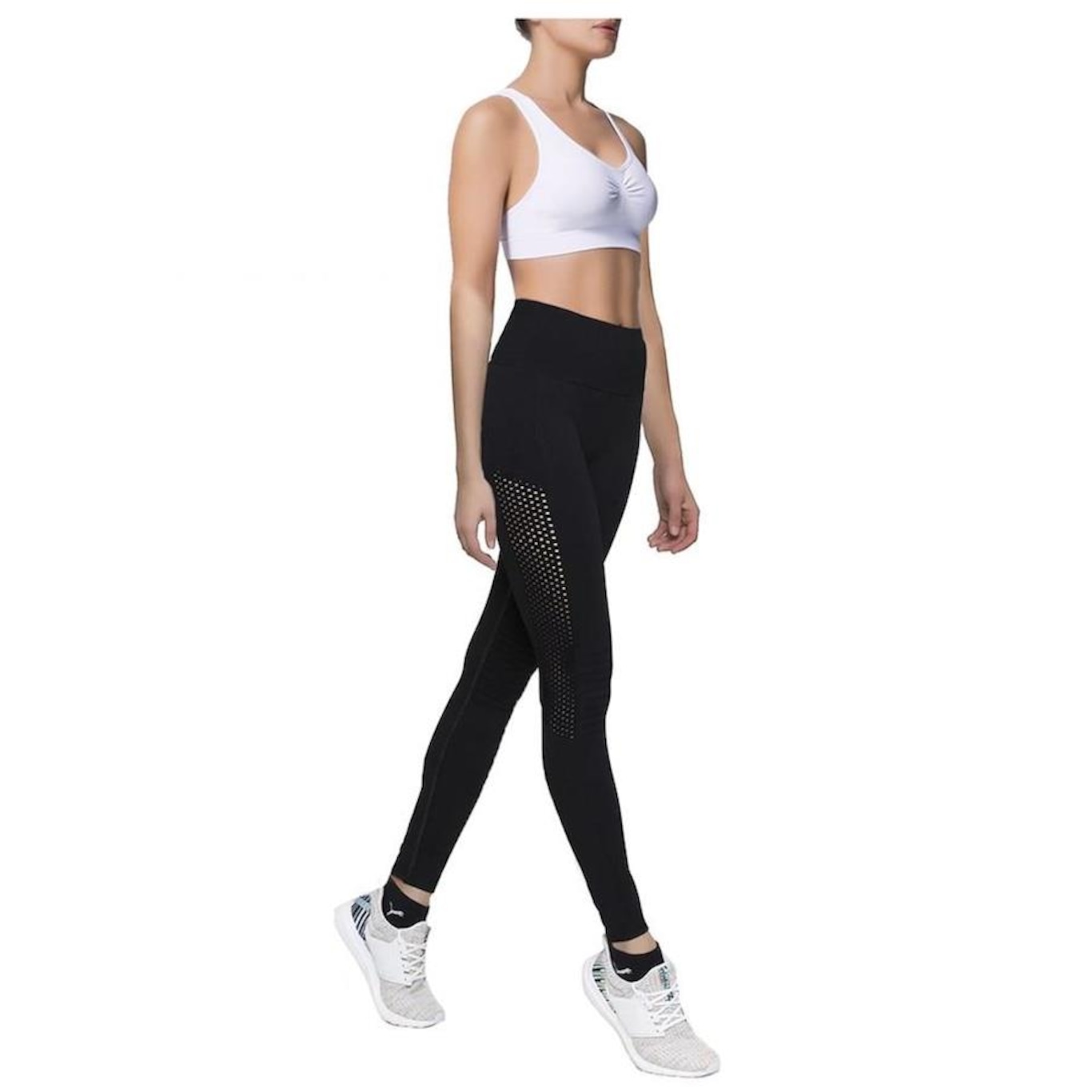 Conjunto Selene com Calça Legging sem Costura + Top Fitness Nadador - Feminino - Foto 1