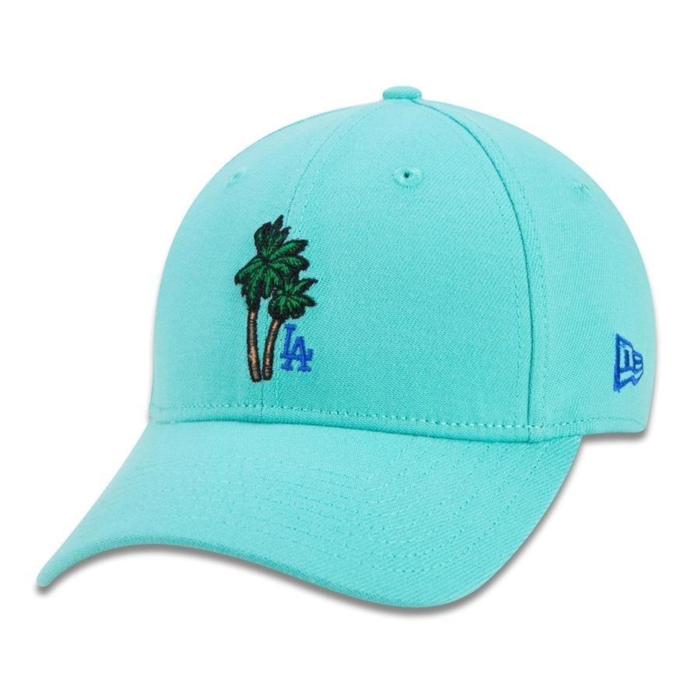 Boné Aba Curva New Era 39thirty MLB Los Angeles Dodgers Vacation Stretch Fit - Fechado - Adulto - Foto 1