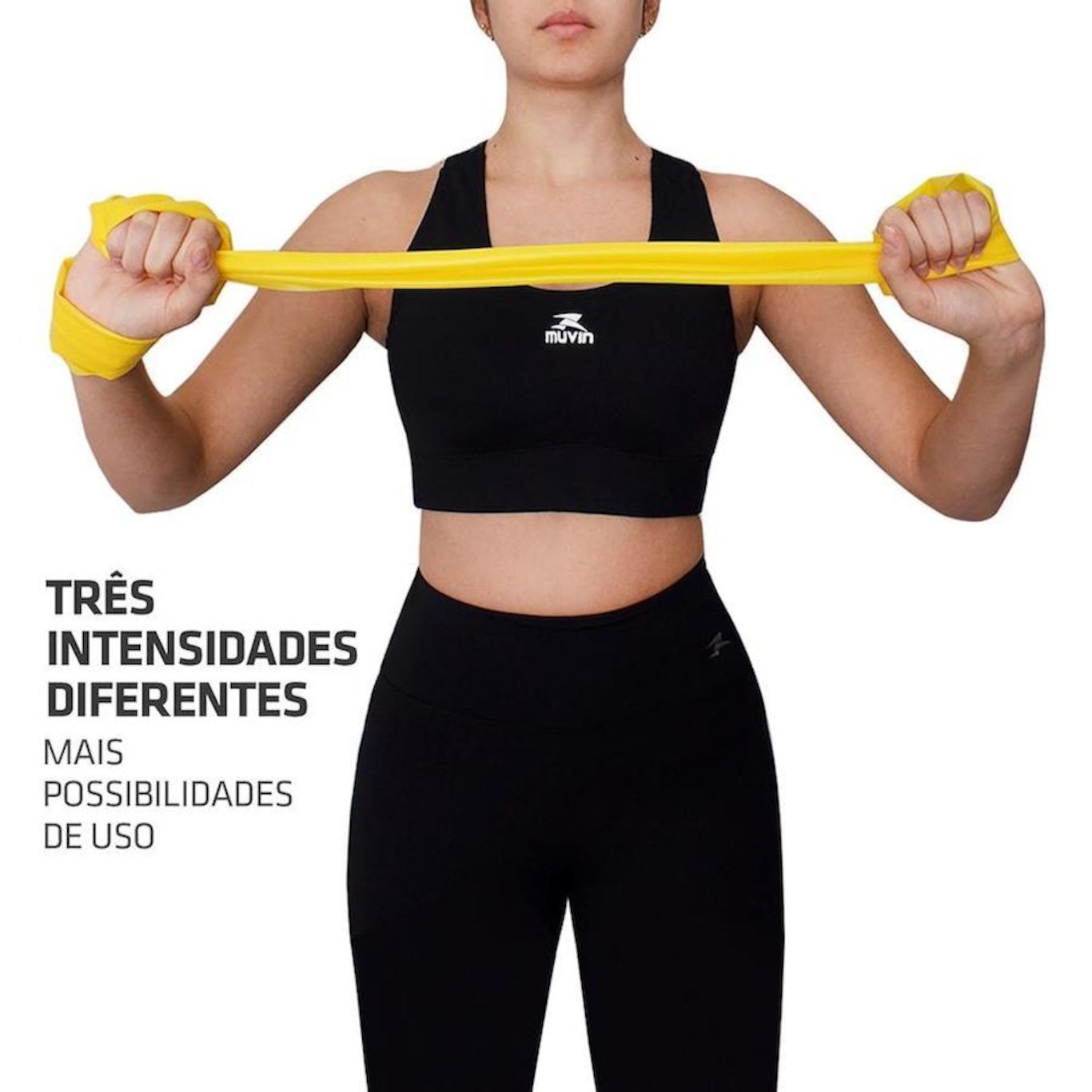 Kit de Bola Pilates Muvin Antiestouro - 65cm - Até 300kg + Kit Faixa Elástica 3 Tensões - 150cm x 15cm - Foto 6