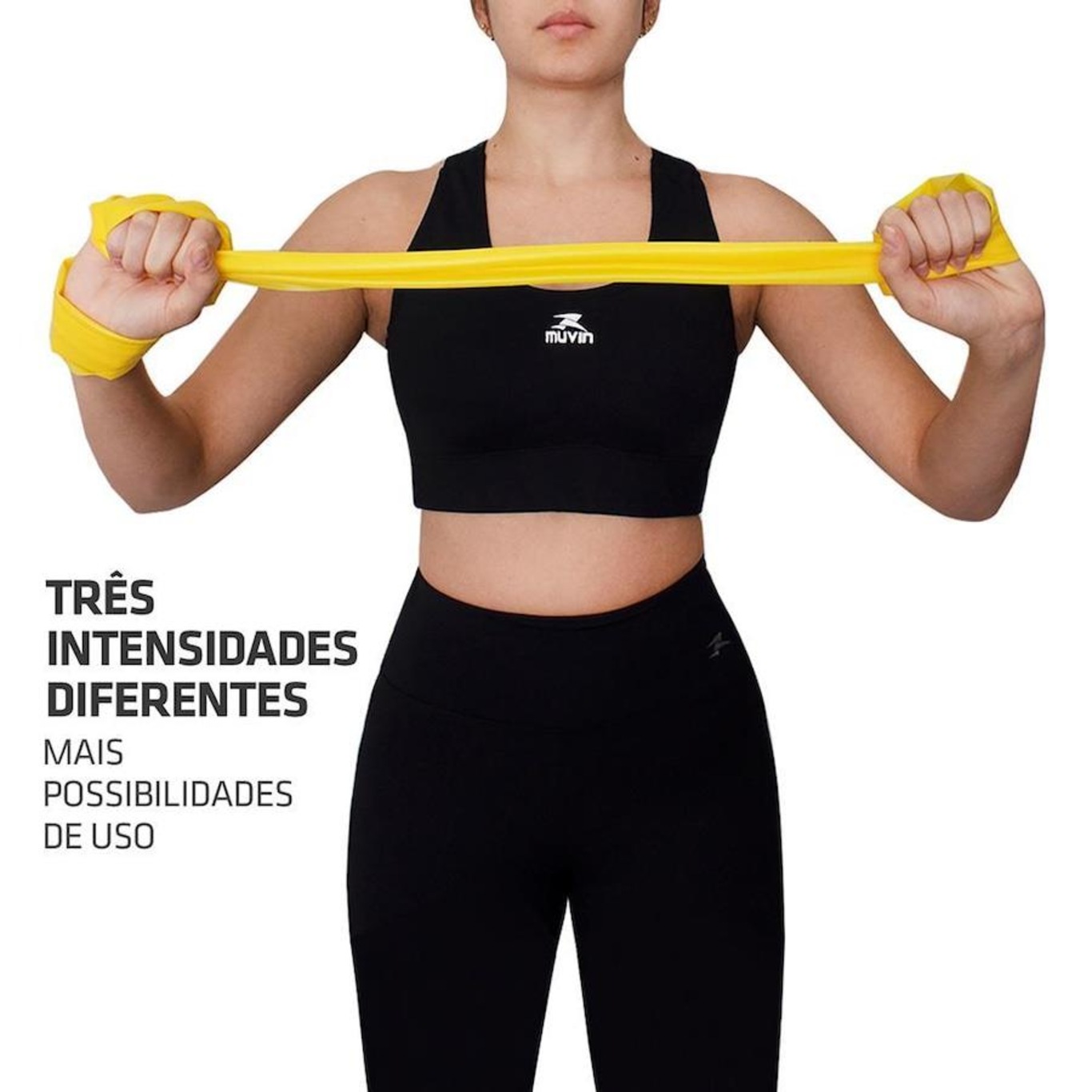 Kit de Bola Pilates Muvin Antiestouro - 65cm - Até 300kg + Kit Faixa Elástica 3 Tensões - 150cm x 15cm - Foto 6