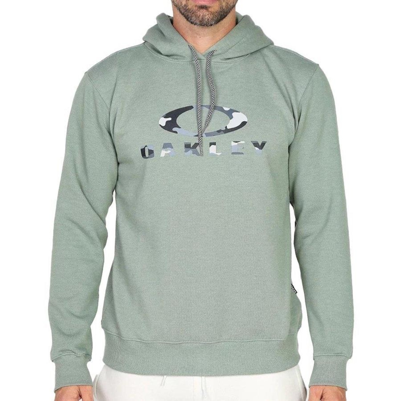 Blusão com Capuz Oakley Camo Hoodie - Masculino - Foto 1