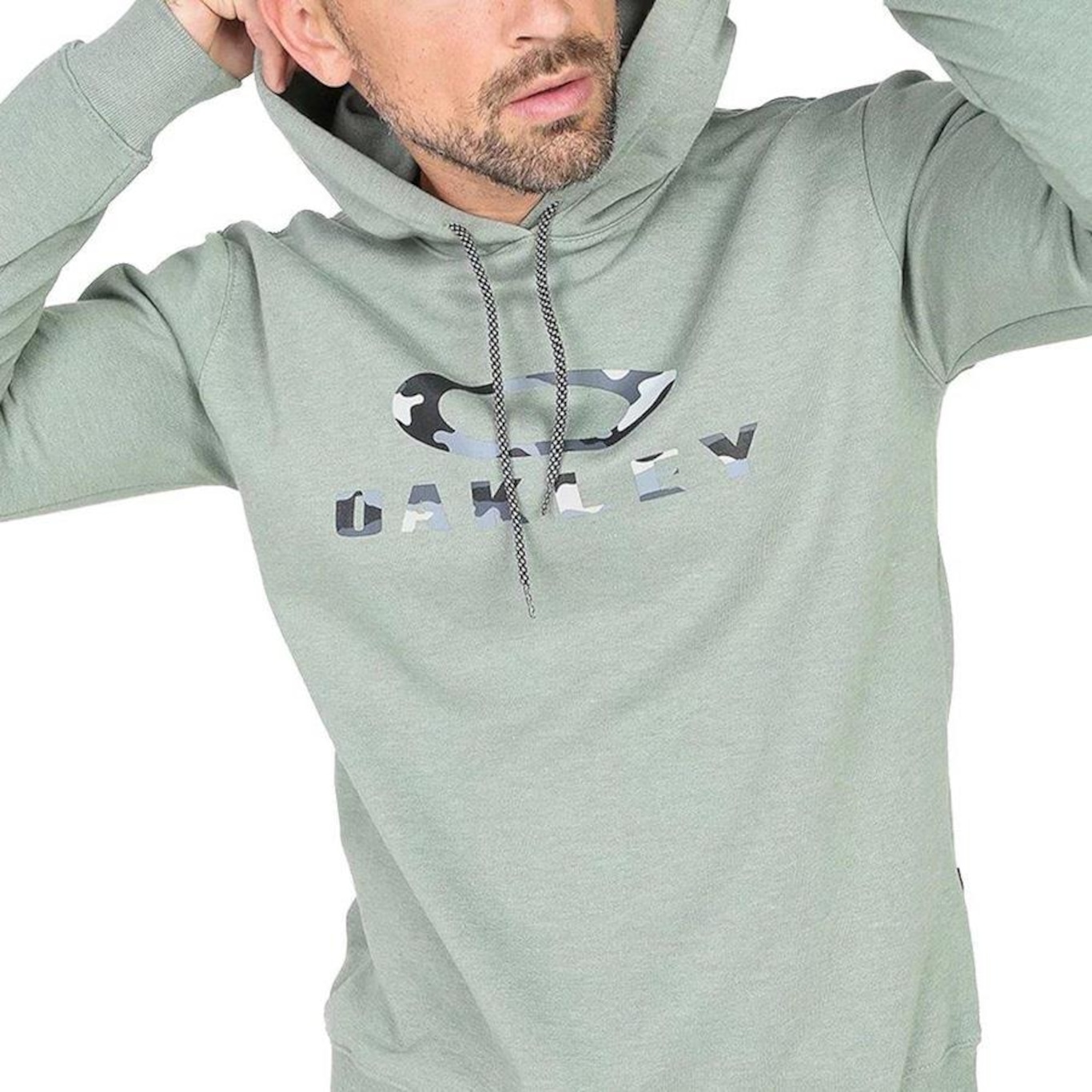 Blusão com Capuz Oakley Camo Hoodie - Masculino - Foto 3