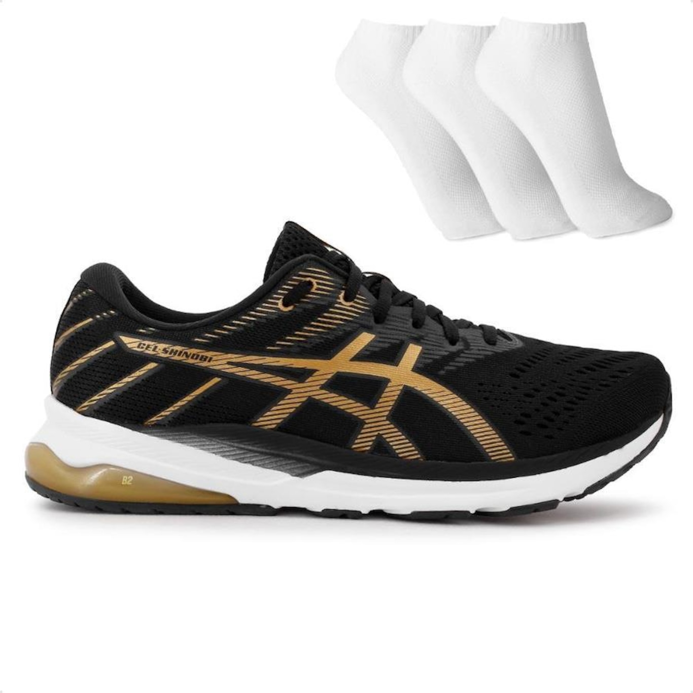 Tênis Asics Gel Shinobi + 3 Pares de Meia - Masculino - Foto 1