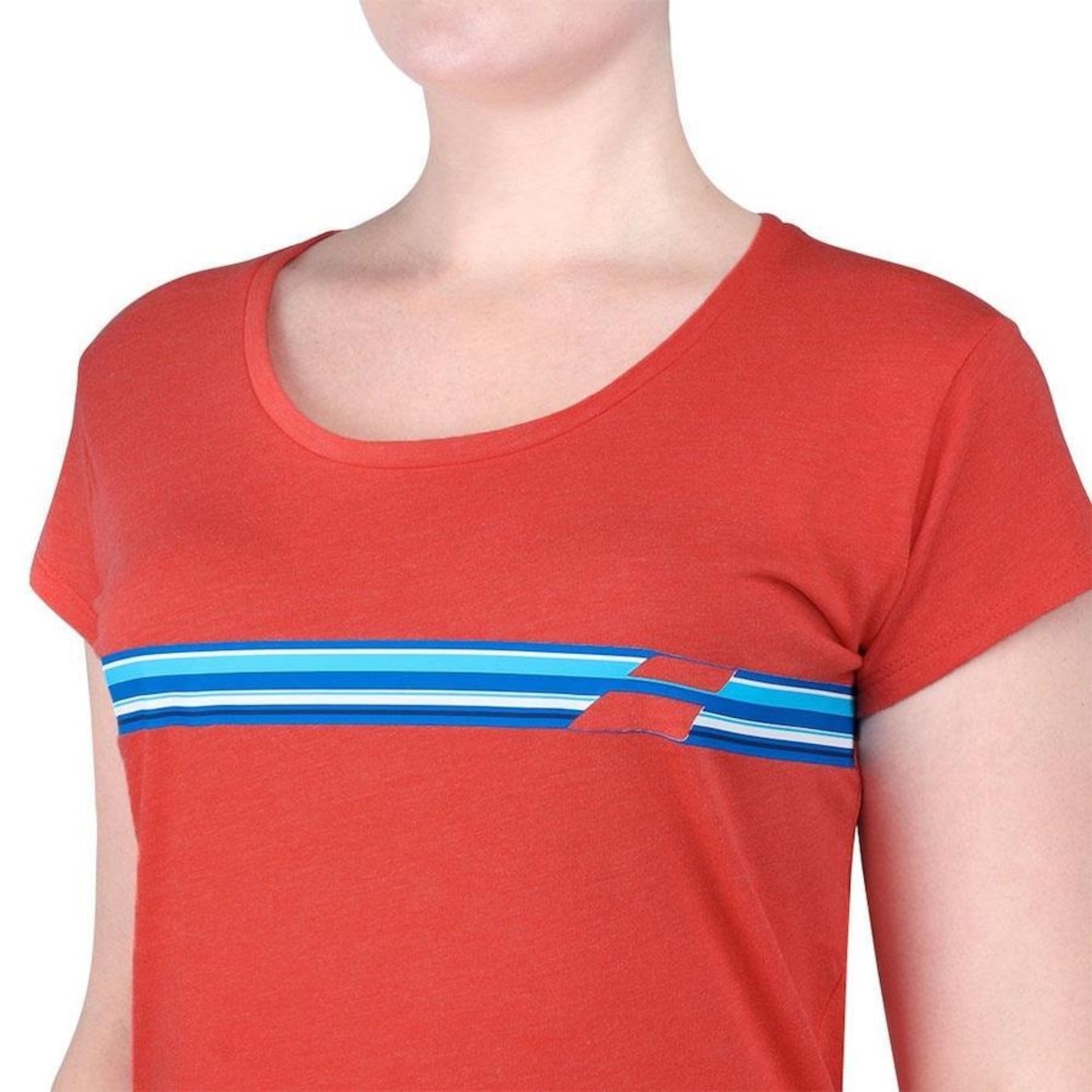 Camiseta Babolat Exercise Stripes - Feminina - Foto 3