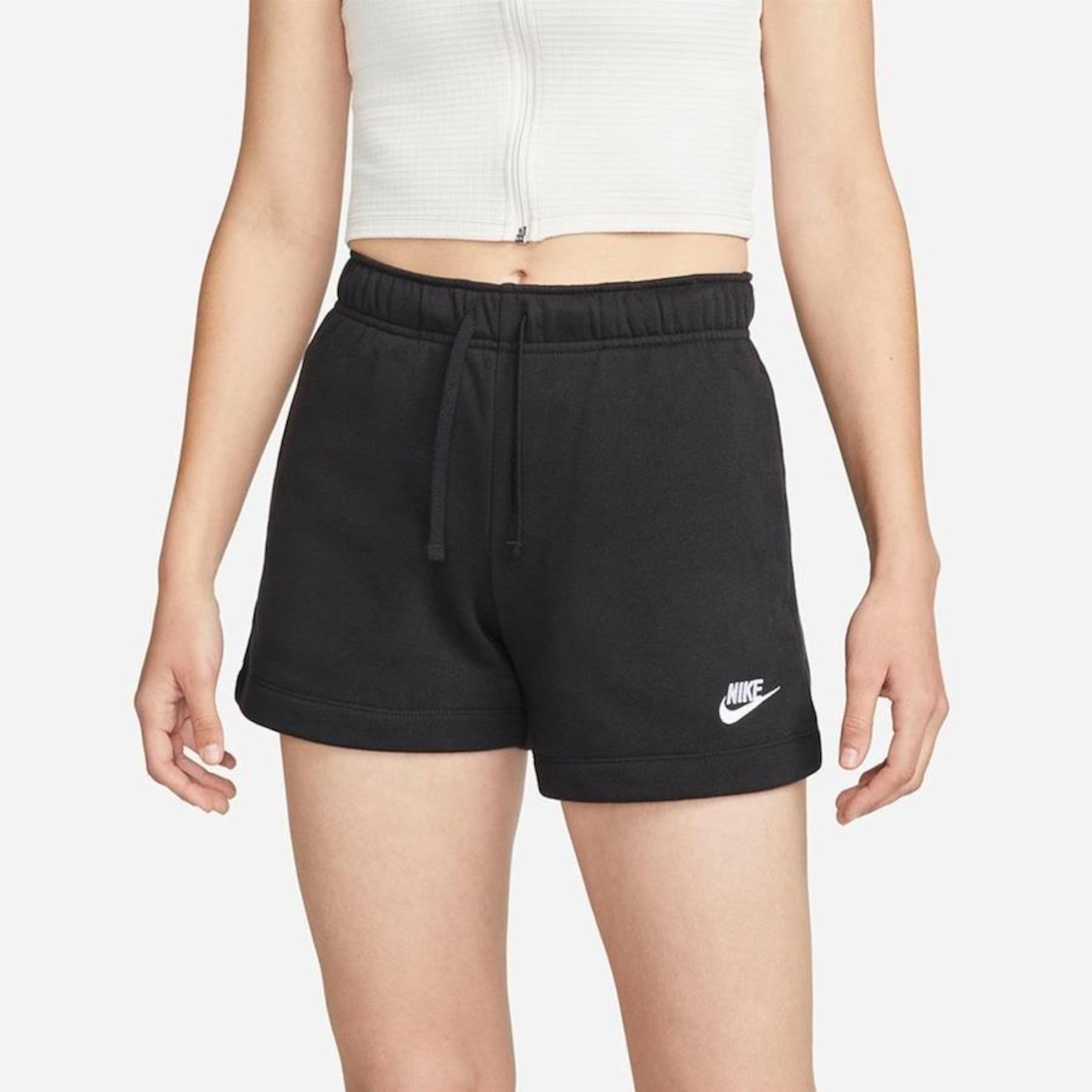 Black nike sale fleece shorts