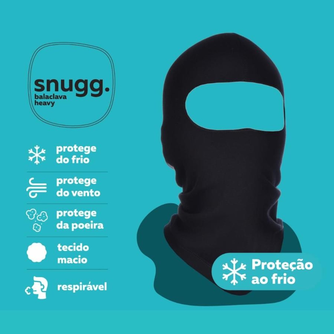 Balaclava Térmica Snugg Wear Touca Ninja - Adulto - 3 Unds - Foto 5