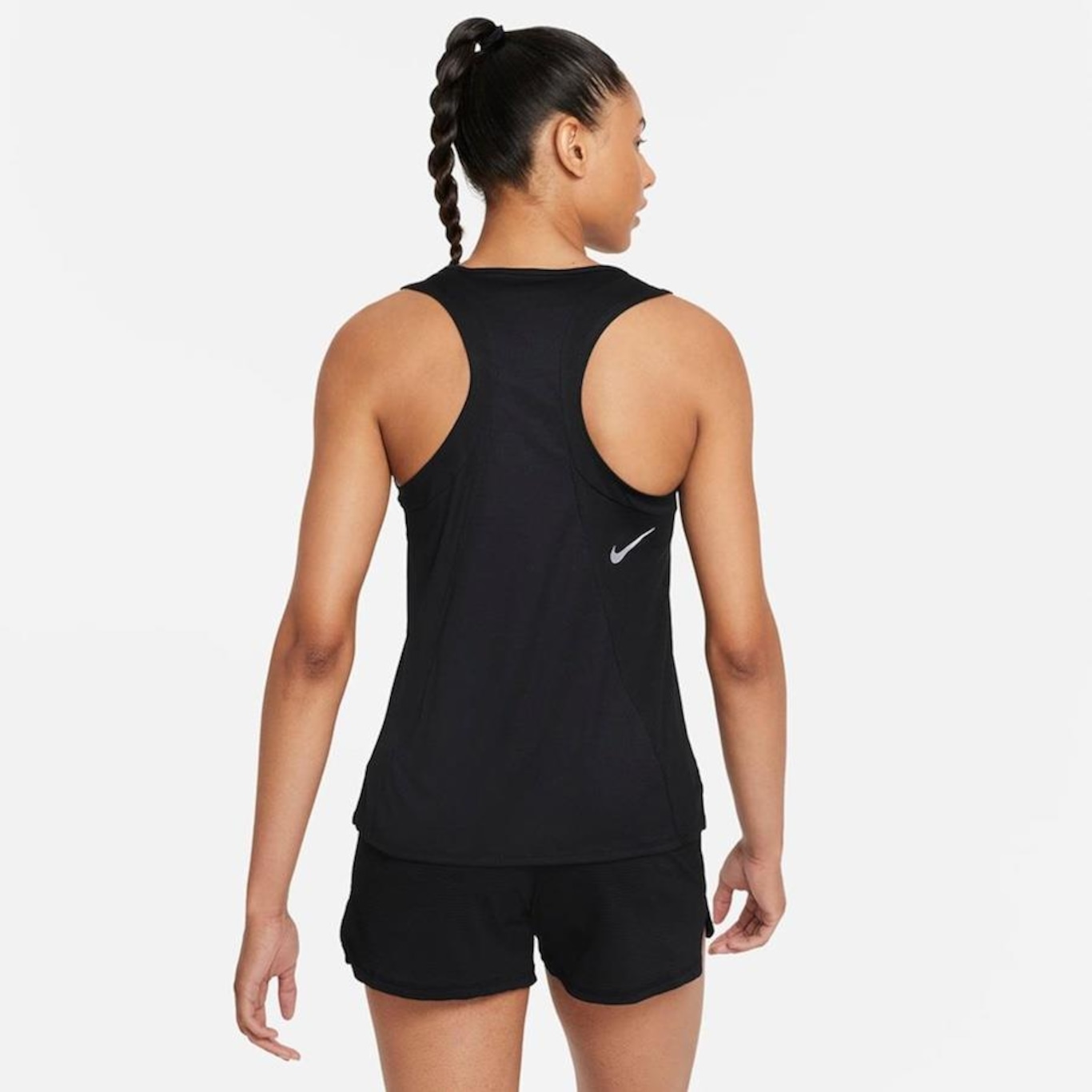 Camiseta Nike Swoosh Run Tank - feminino - verde+preto, Nike