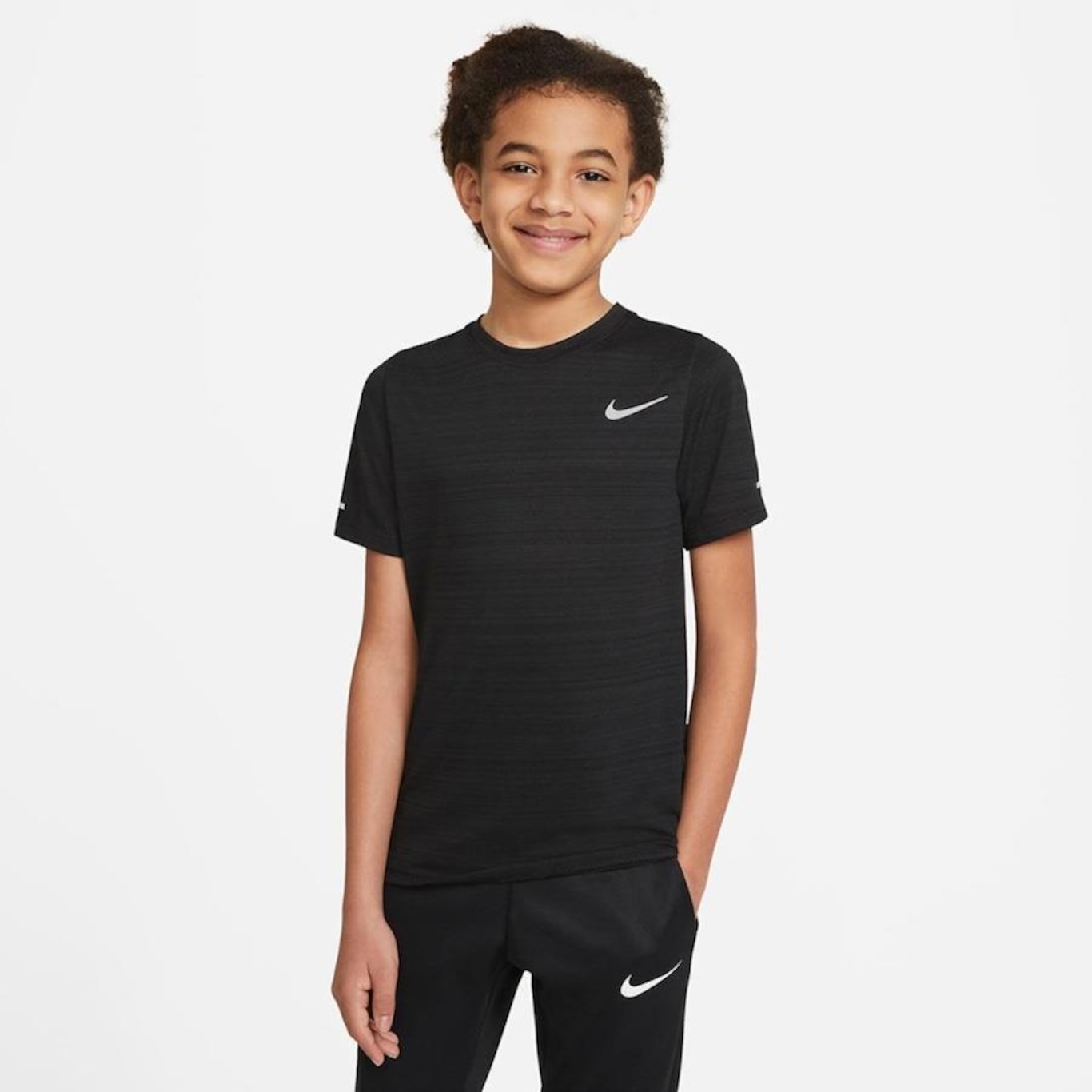 Camiseta Nike Dri-FIT Miler Masculina - Preta - Bike Fan Store