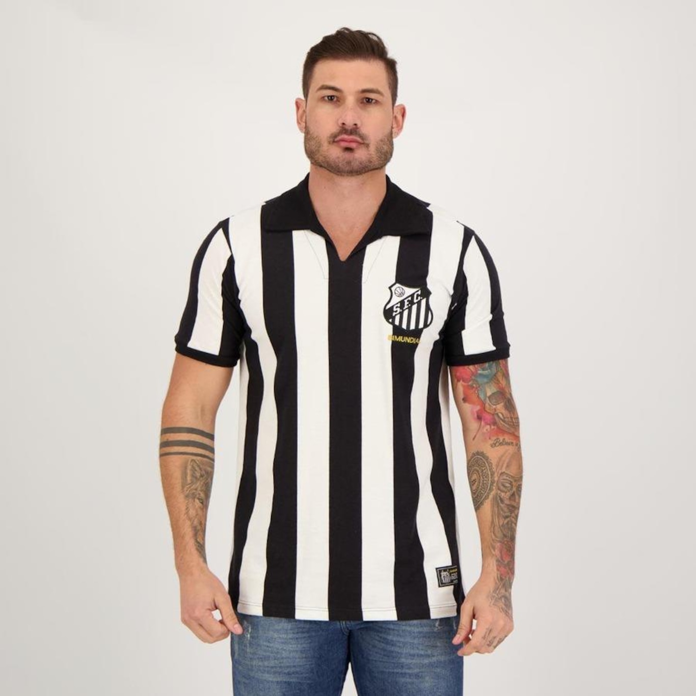 Camisa Futfanatics Santos Retrô Bimundial - Masculina - Foto 1