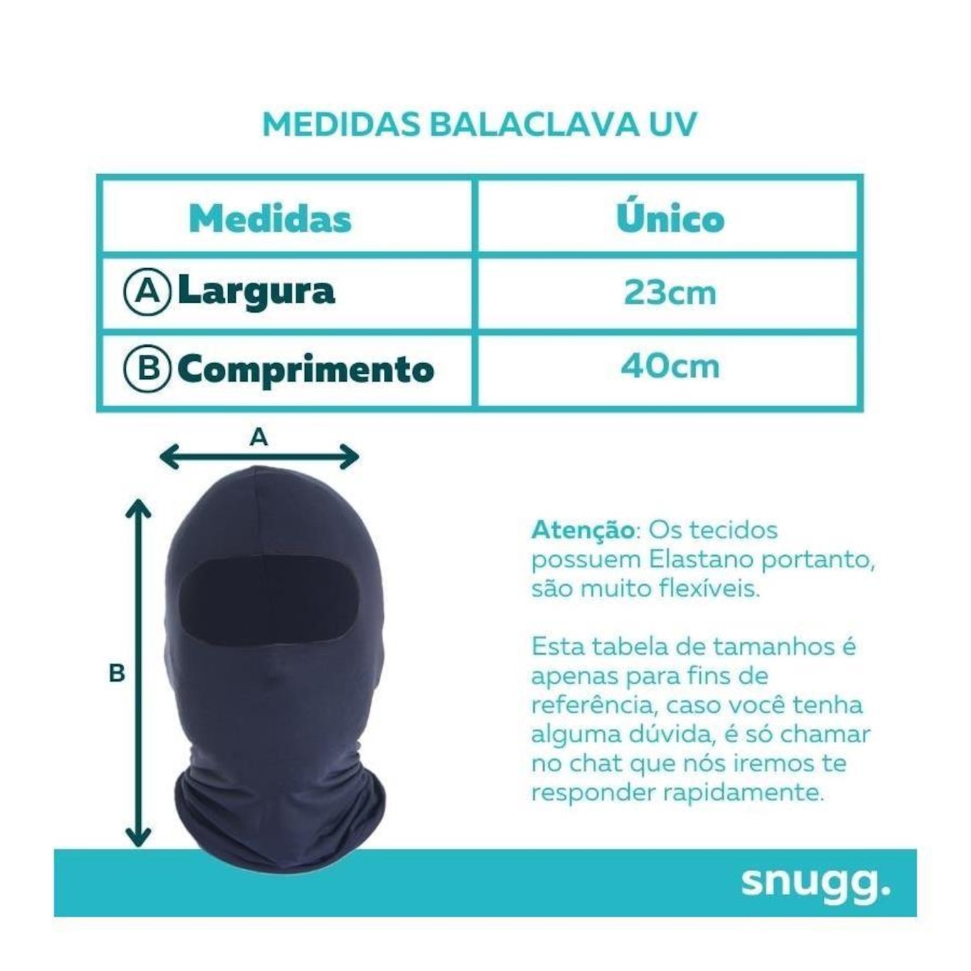 Touca Balaclava Snugg Wear Wea Proteção Uv50+ - Adulto - Foto 4