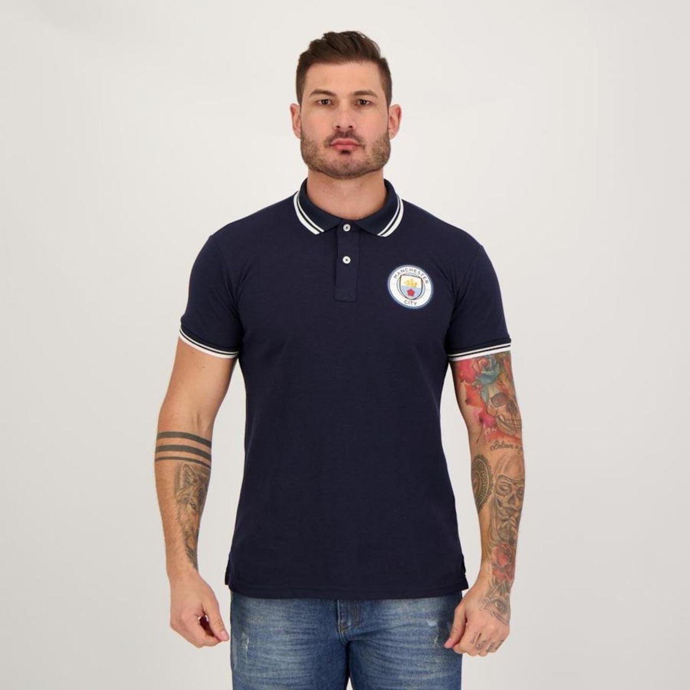 Camisa Polo Futfanatics Manchester City Piquet - Masculina - Foto 1