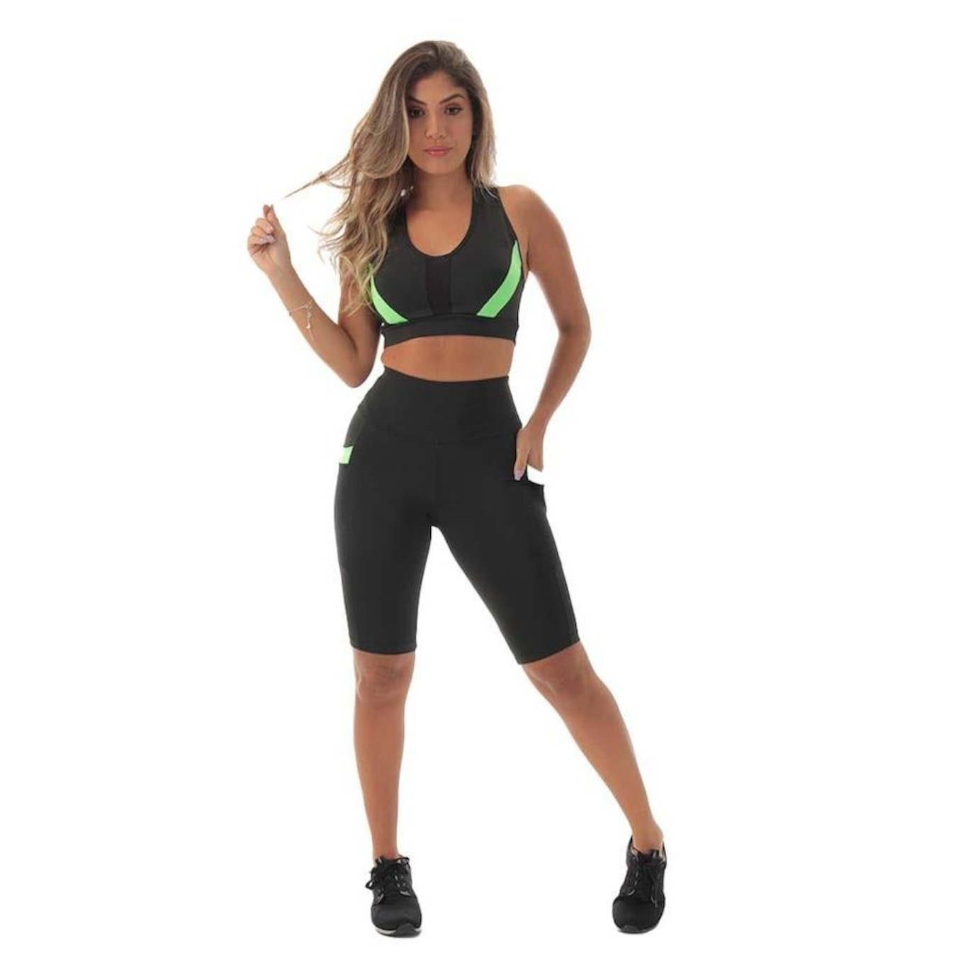 Conjunto Frimodas Fitness Bermuda E Top Suplex Microfibra -  Feminino - Foto 1