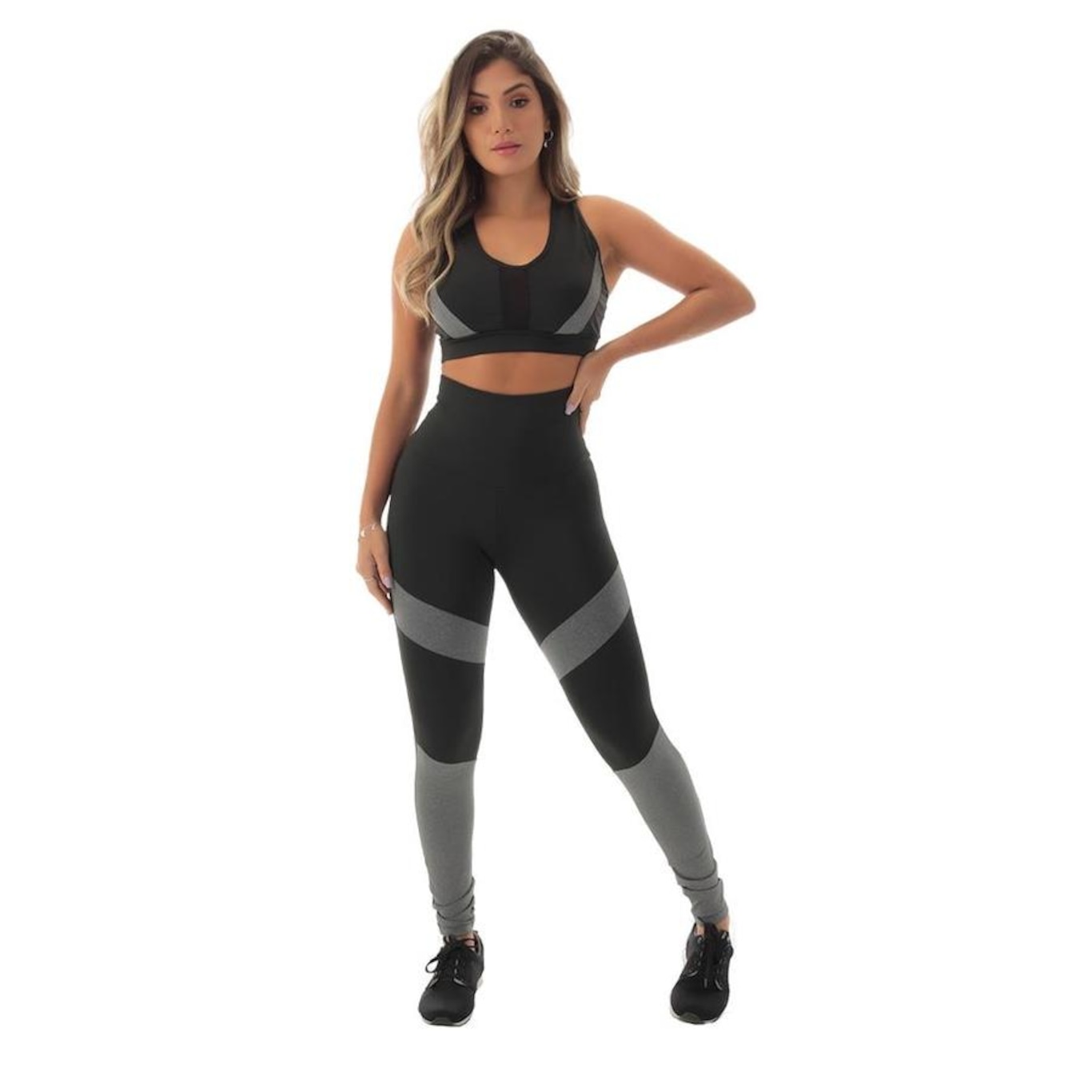 Conjunto Frimodas Fitness Suplex Legging E Top Academia - Feminino - Foto 5