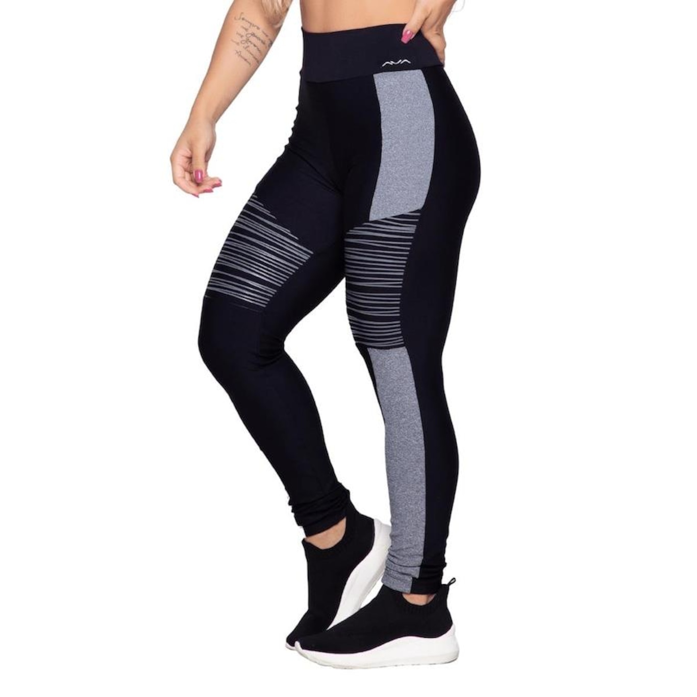 Calça Legging AVA Fitness Wear Suplex Poliamiada - Feminina - Foto 2