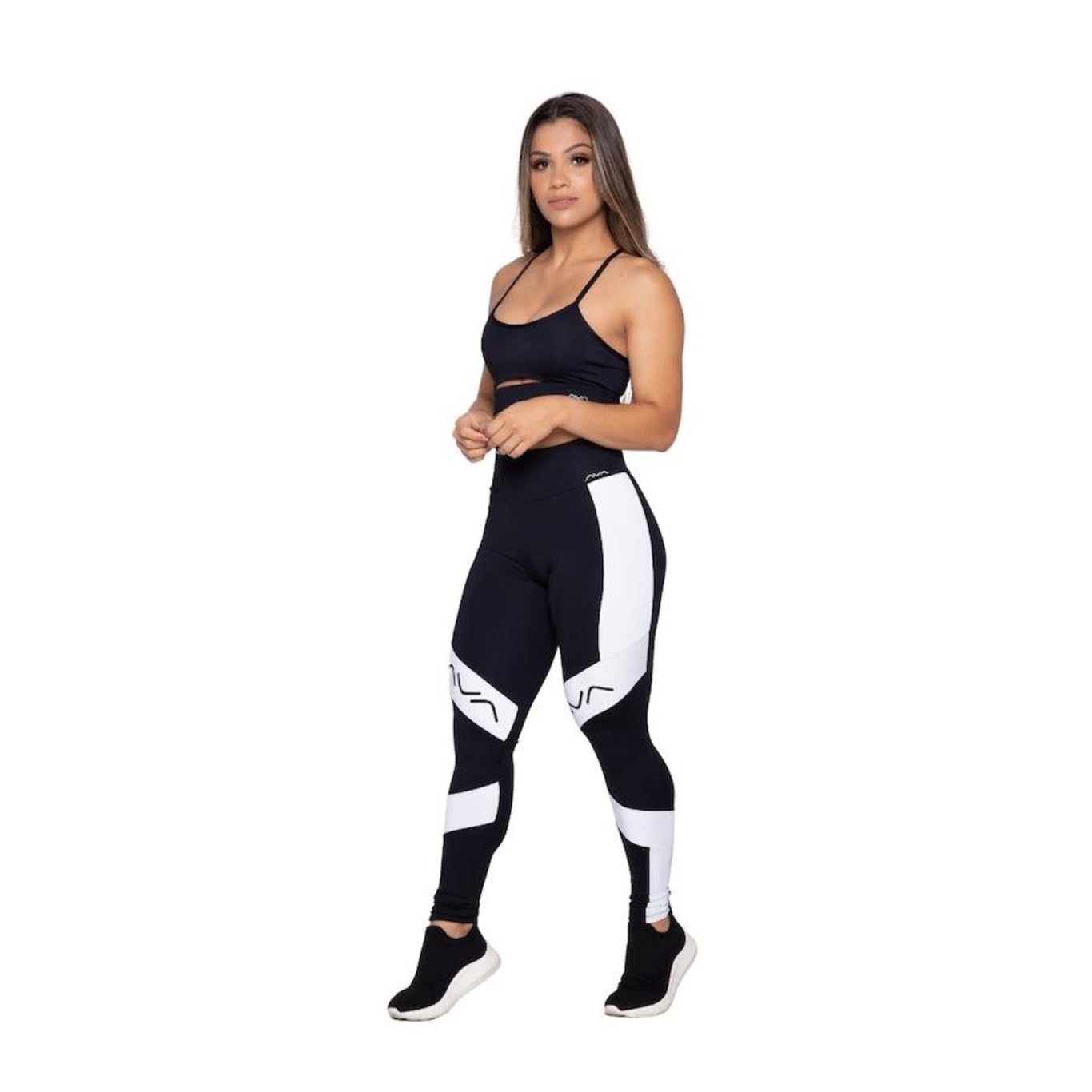 Calça Legging AVA Fitness Wear Suplex Poliamida Com Recorte Silk AVA - Feminina - Foto 4