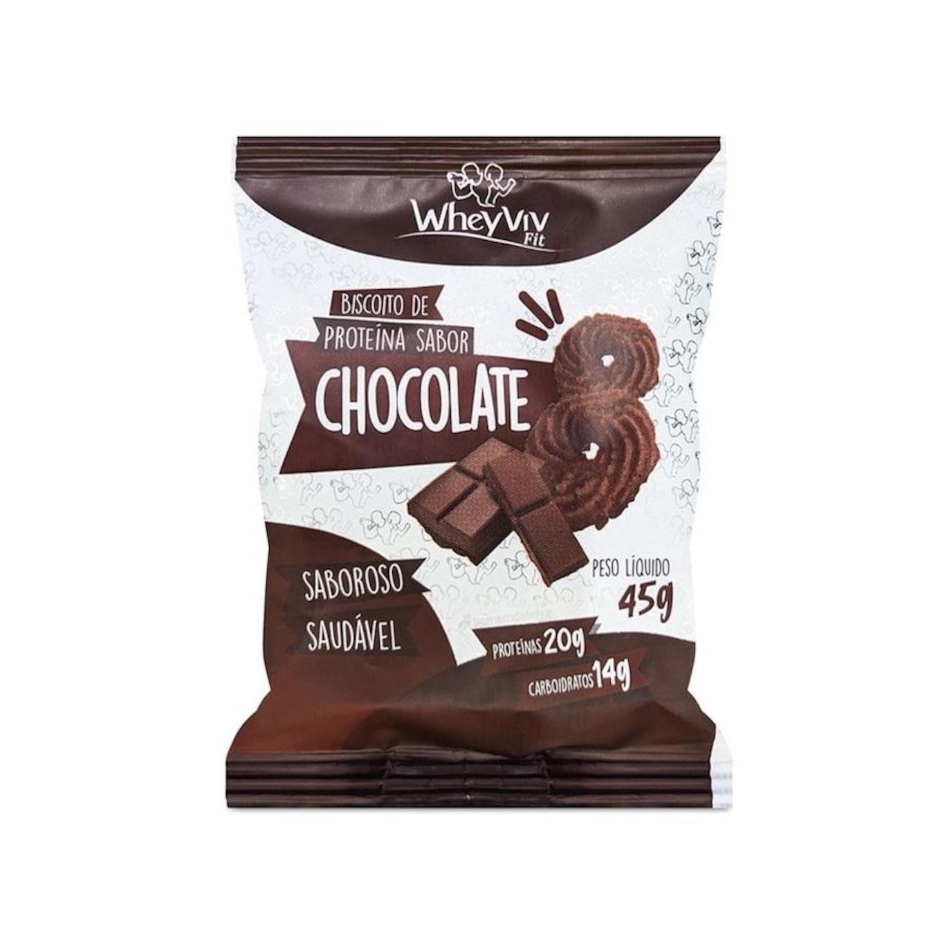 Biscoito Whey Viv Fit - Chocolate - 45g - Foto 1