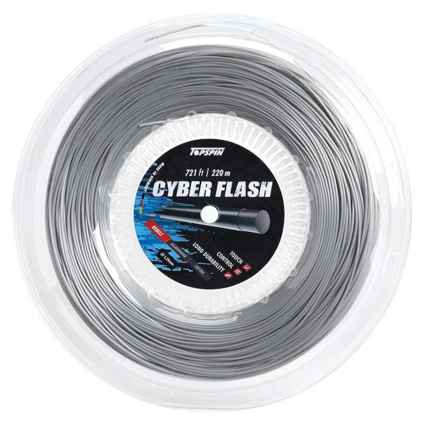 Corda para Raquete de Tênis Topspin Cyber Flash 18L 1.20mm - 220 Metros - Foto 1