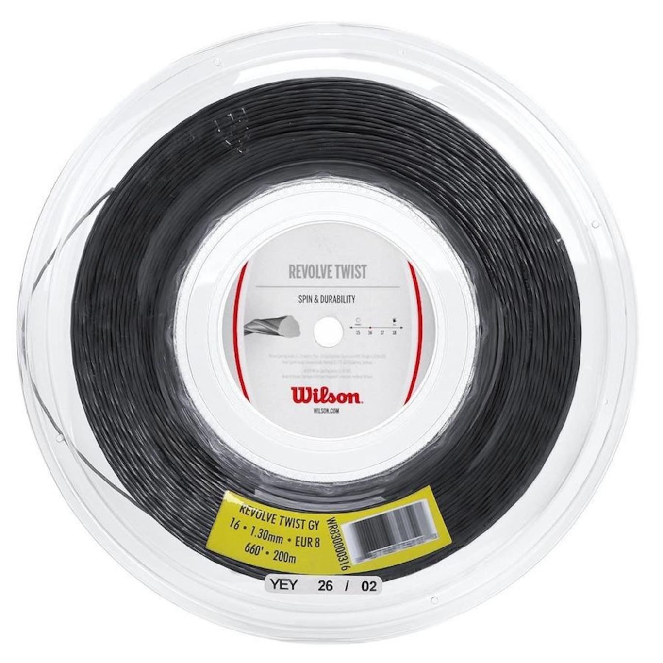 Corda para Raquete Wilson Revolve Twist 16L 1.30mm - 200 metros - Foto 3