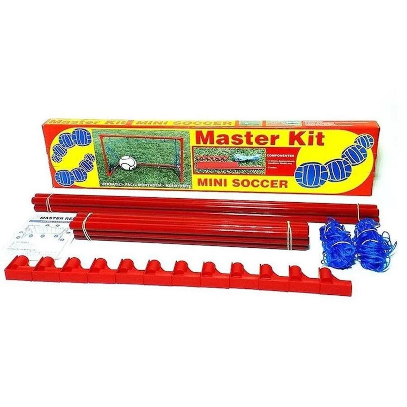 Kit Mini Soccer Master Rede 2 Traves com Redes - Foto 1