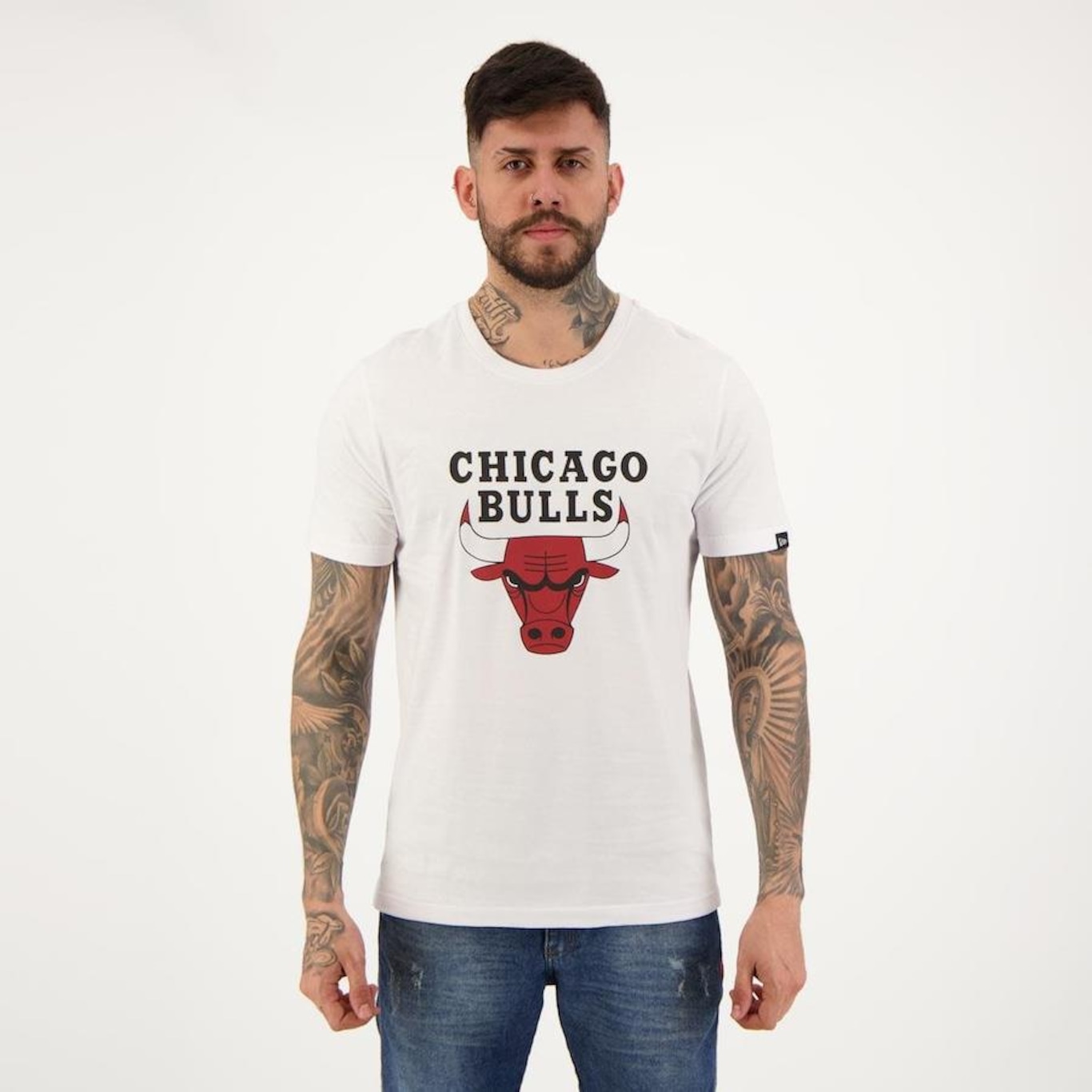 Camiseta New Era NBA Chicago Bulls Basic - Masculina - Foto 1