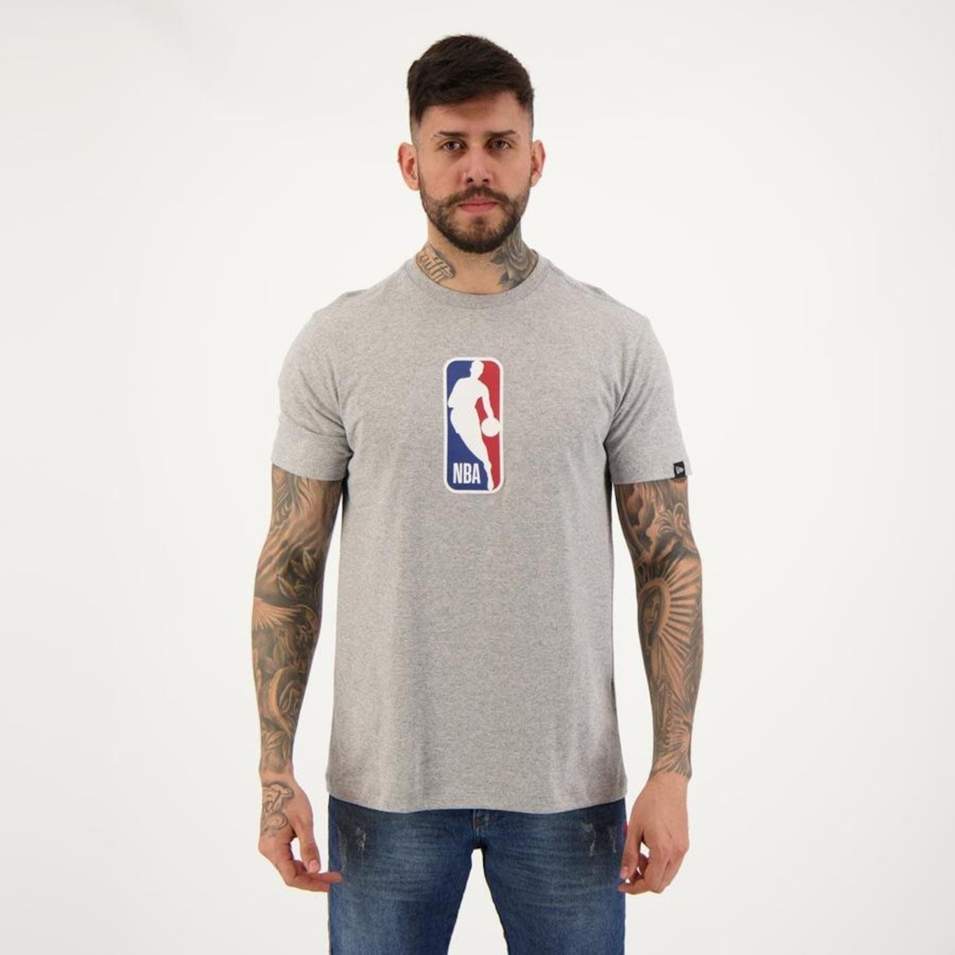 Camiseta New Era NBA Basic - Masculina - Foto 1