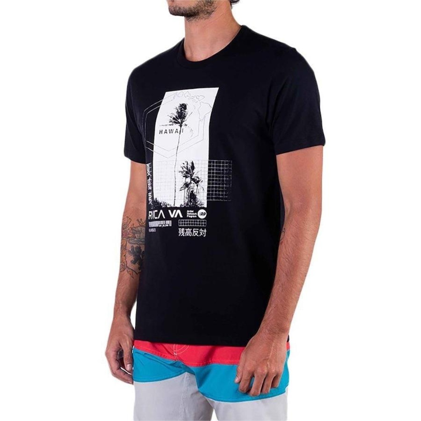 Camiseta RVCA Language Hex - Masculina - Foto 3