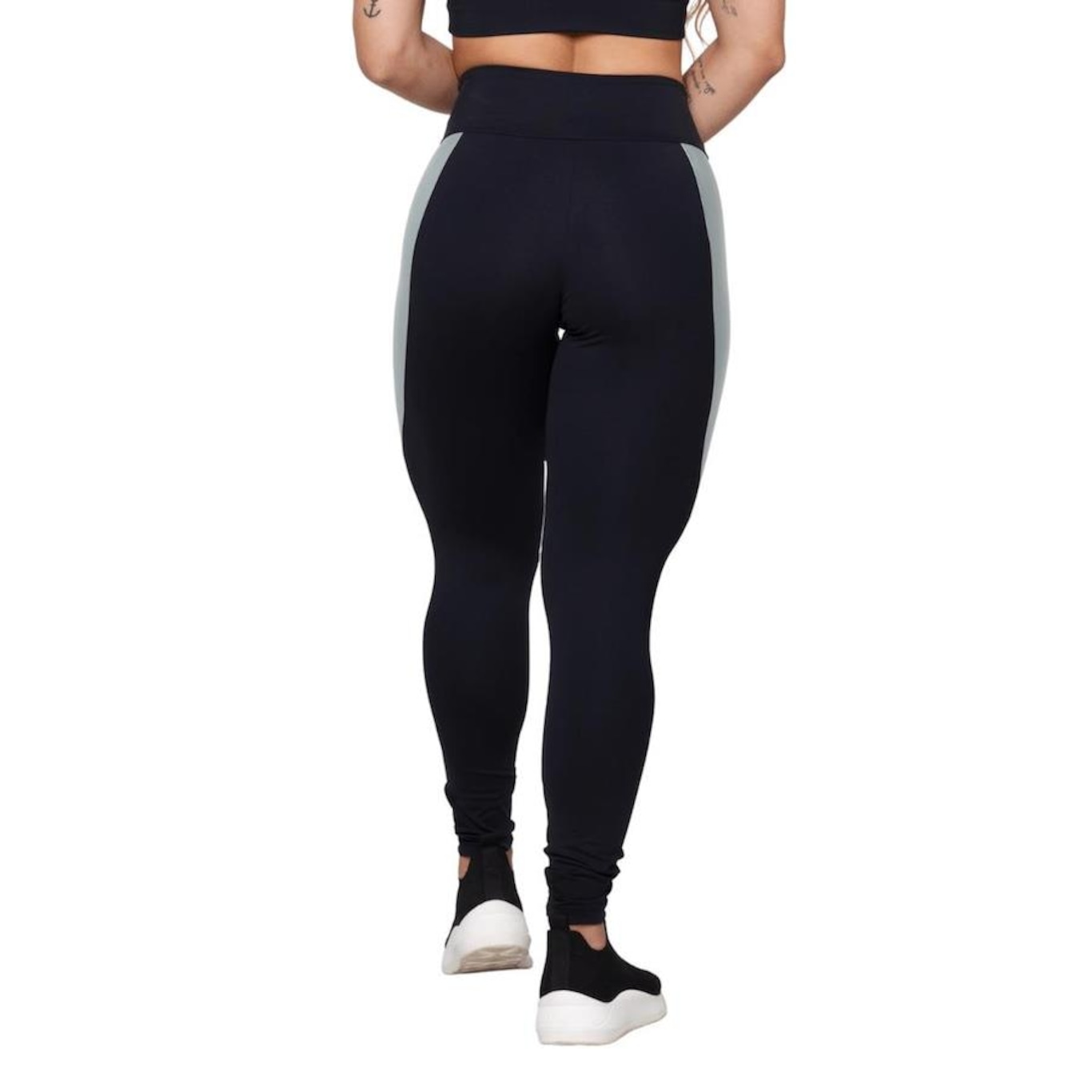 Calça Legging AVA Fitness Wear Suplex Poliamida Com Recorte - Feminina - Foto 3