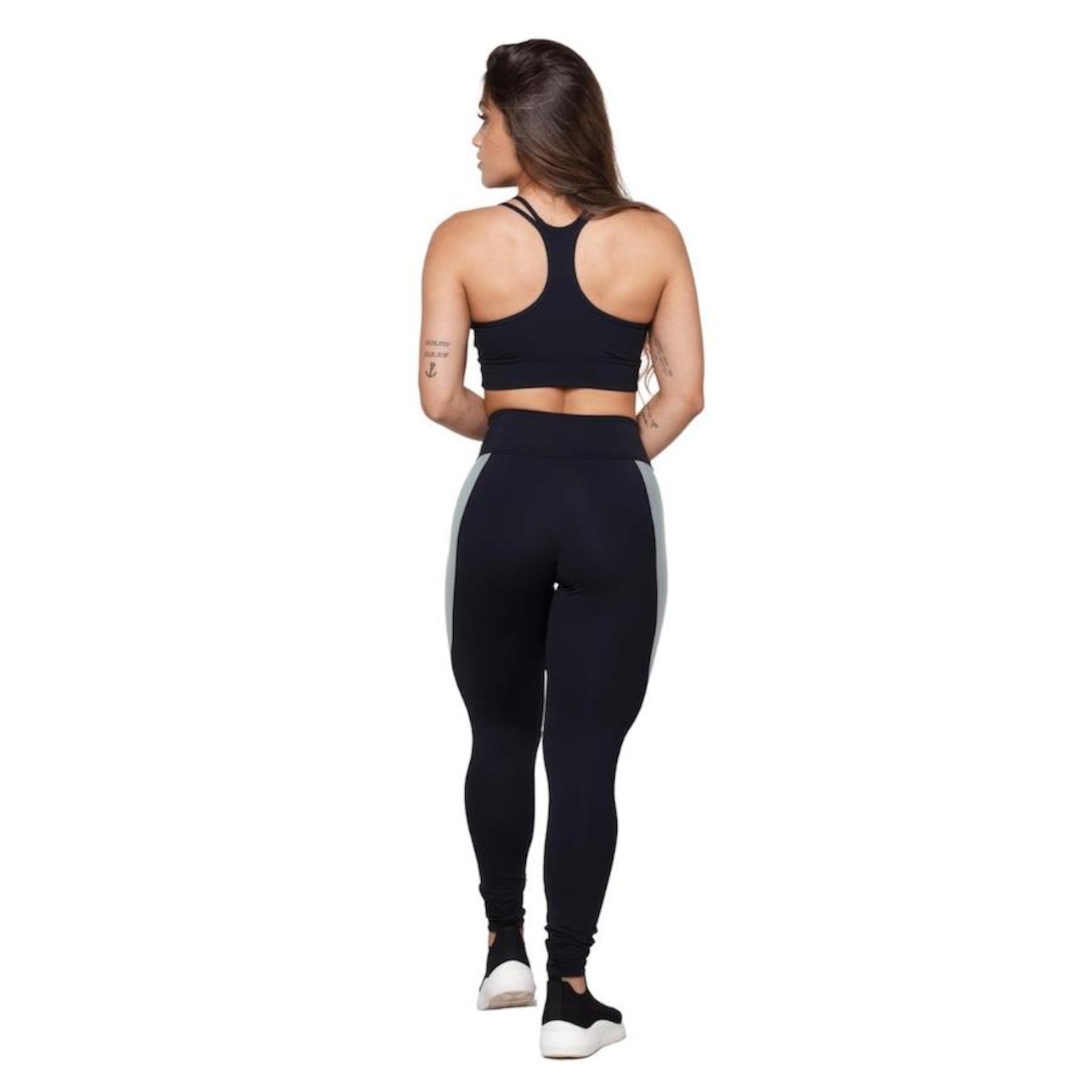 Calça Legging AVA Fitness Wear Suplex Poliamida Com Recorte - Feminina - Foto 6