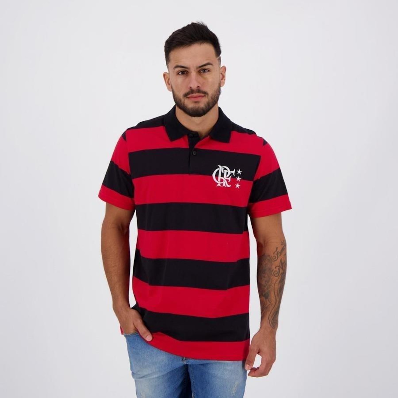 Camisa Polo Futfanatics Flamengo Control - Masculina - Foto 1