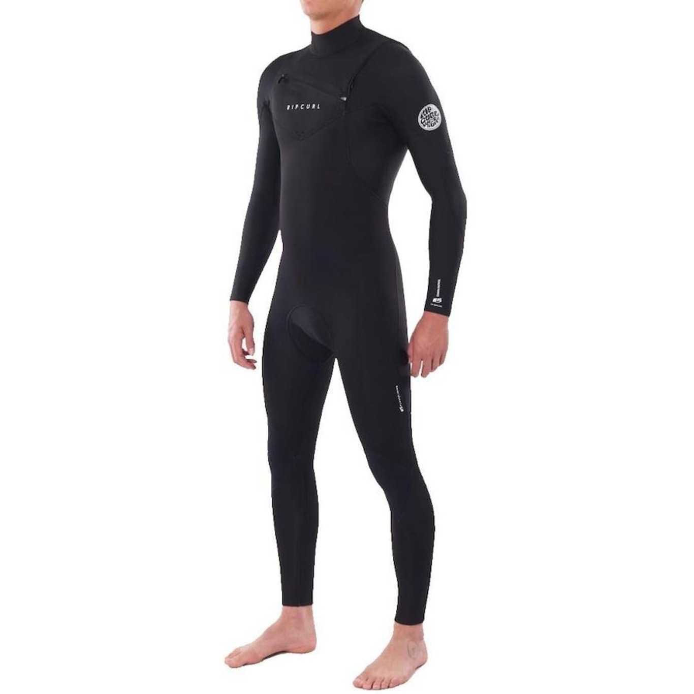 Long John Rip Curl Dawn Patrol 4/3mm Chest Zip Black - Masculino - Foto 1