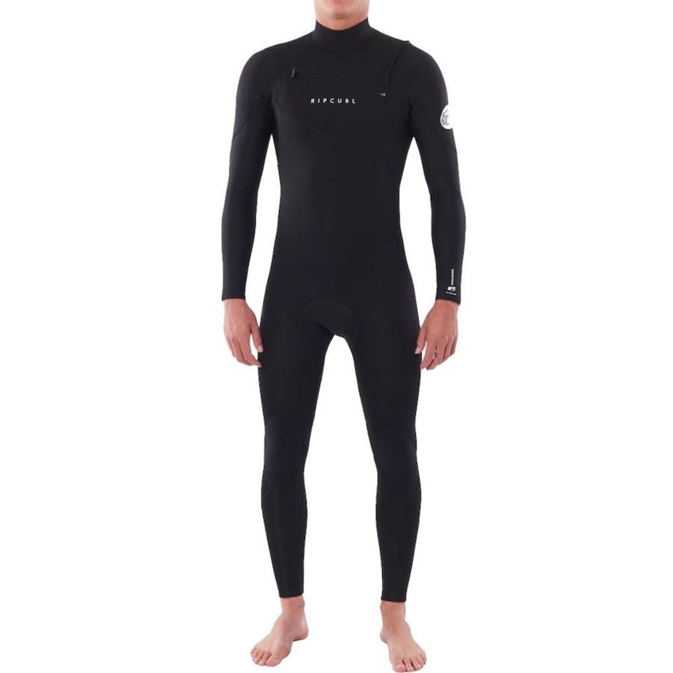 Long John Rip Curl Dawn Patrol 4/3mm Chest Zip Black - Masculino - Foto 2