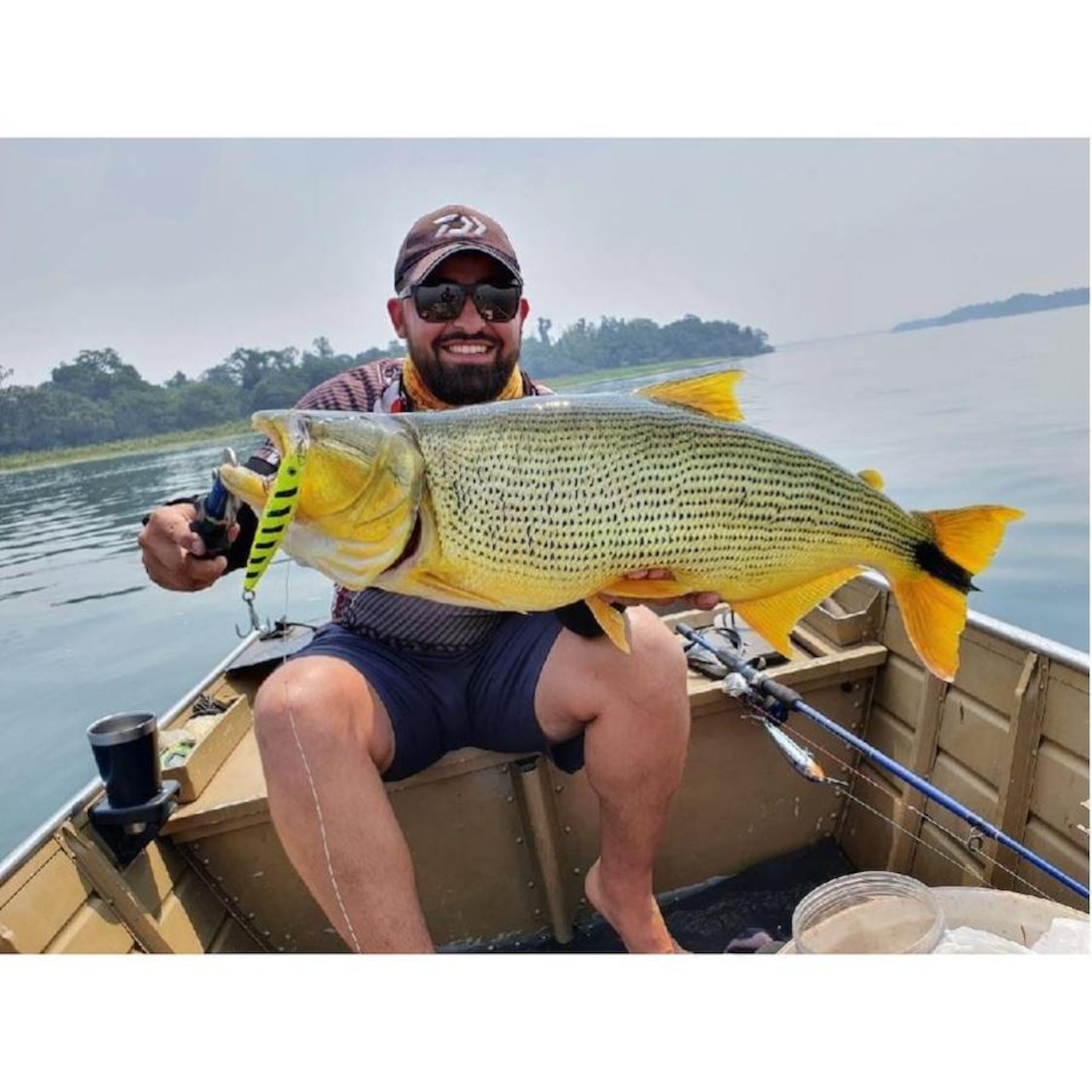 Alicate Balança Pega Peixe Pesca Brasil 21kg com corda e cabo emborachado - Foto 3