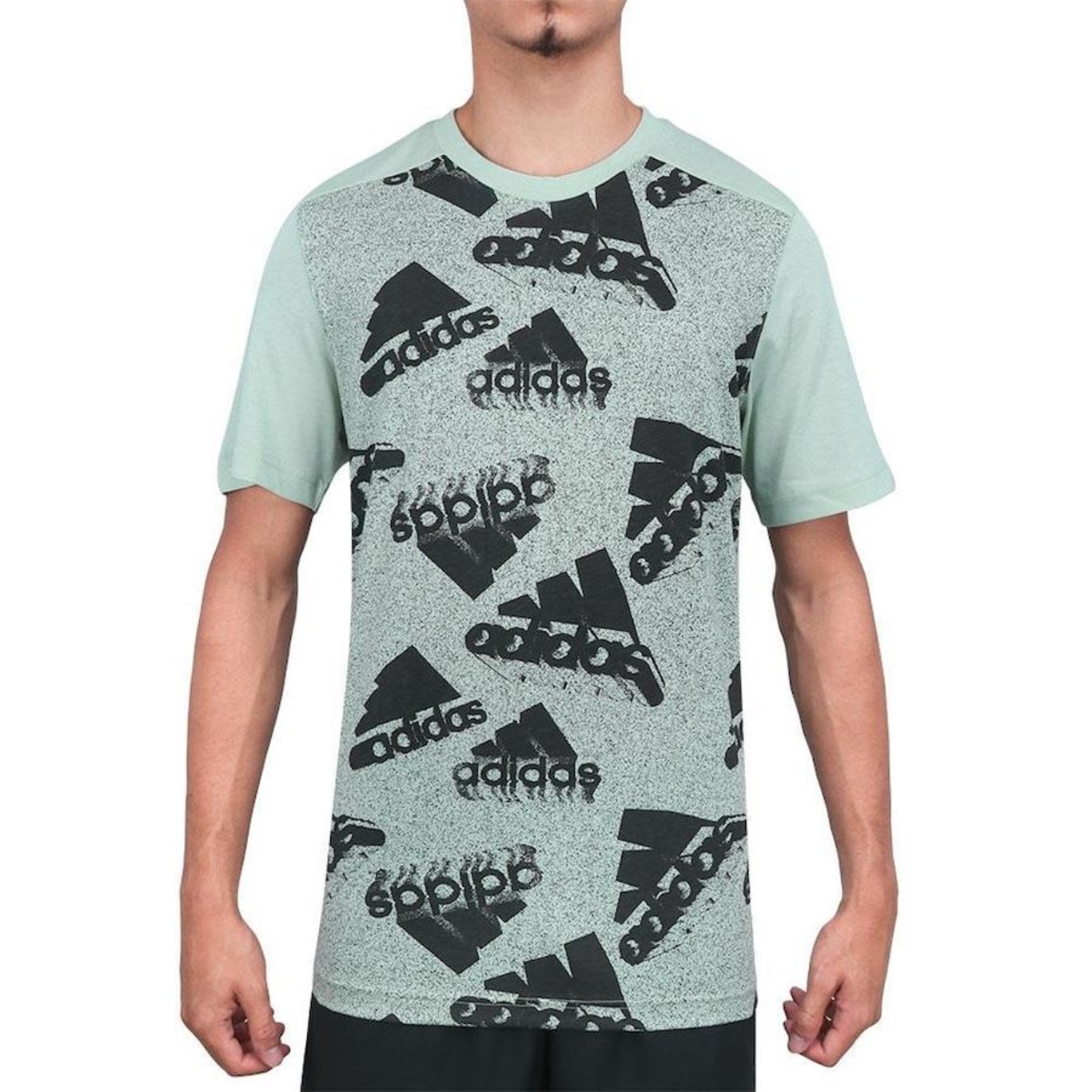 Camiseta adidas AOP Brand Love - Masculina - Foto 1