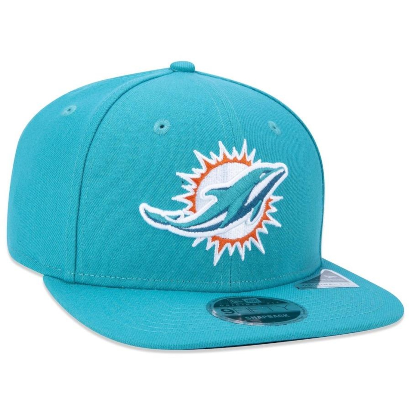 Boné Aba Reta New Era 9Fifty Original Fit Nfl Miami Dolphins - Snapback - Adulto - Foto 3