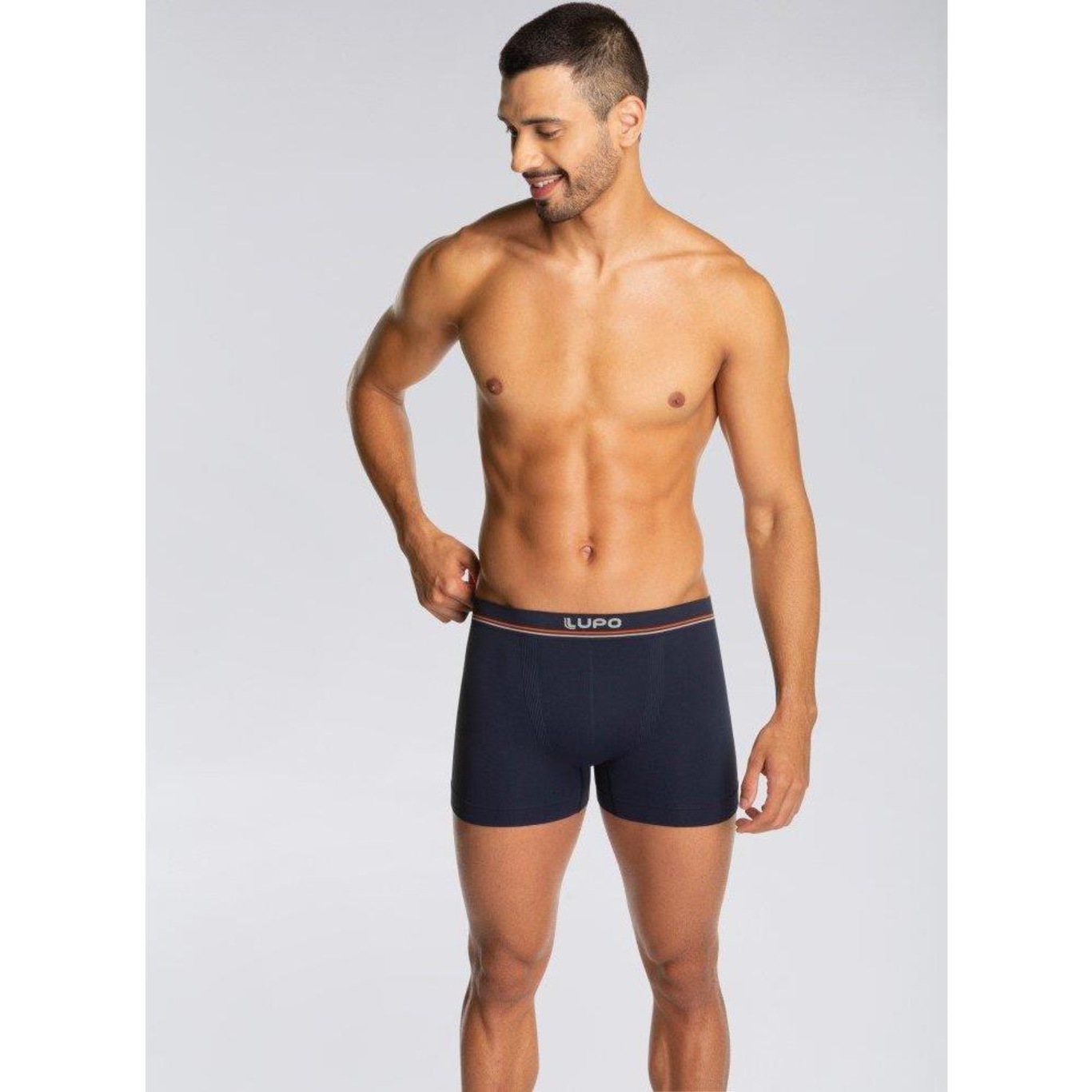 Cueca Boxer Lupo Esportiva sem Costura - Adulto - 5 unidades - Foto 3