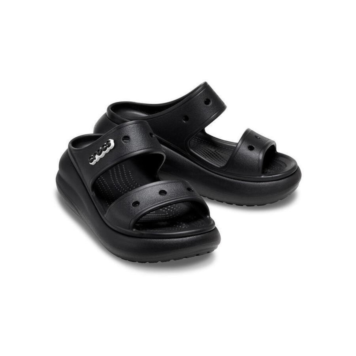 Sandália Crocs Classic Crush Platform Sandal - Feminina - Foto 4