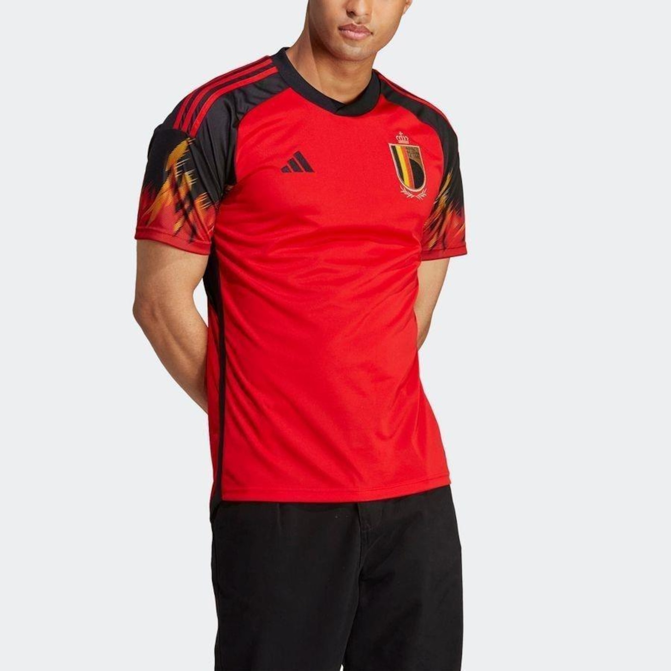 Camisa 1 Bélgica 22 adidas - Masculina - Foto 4