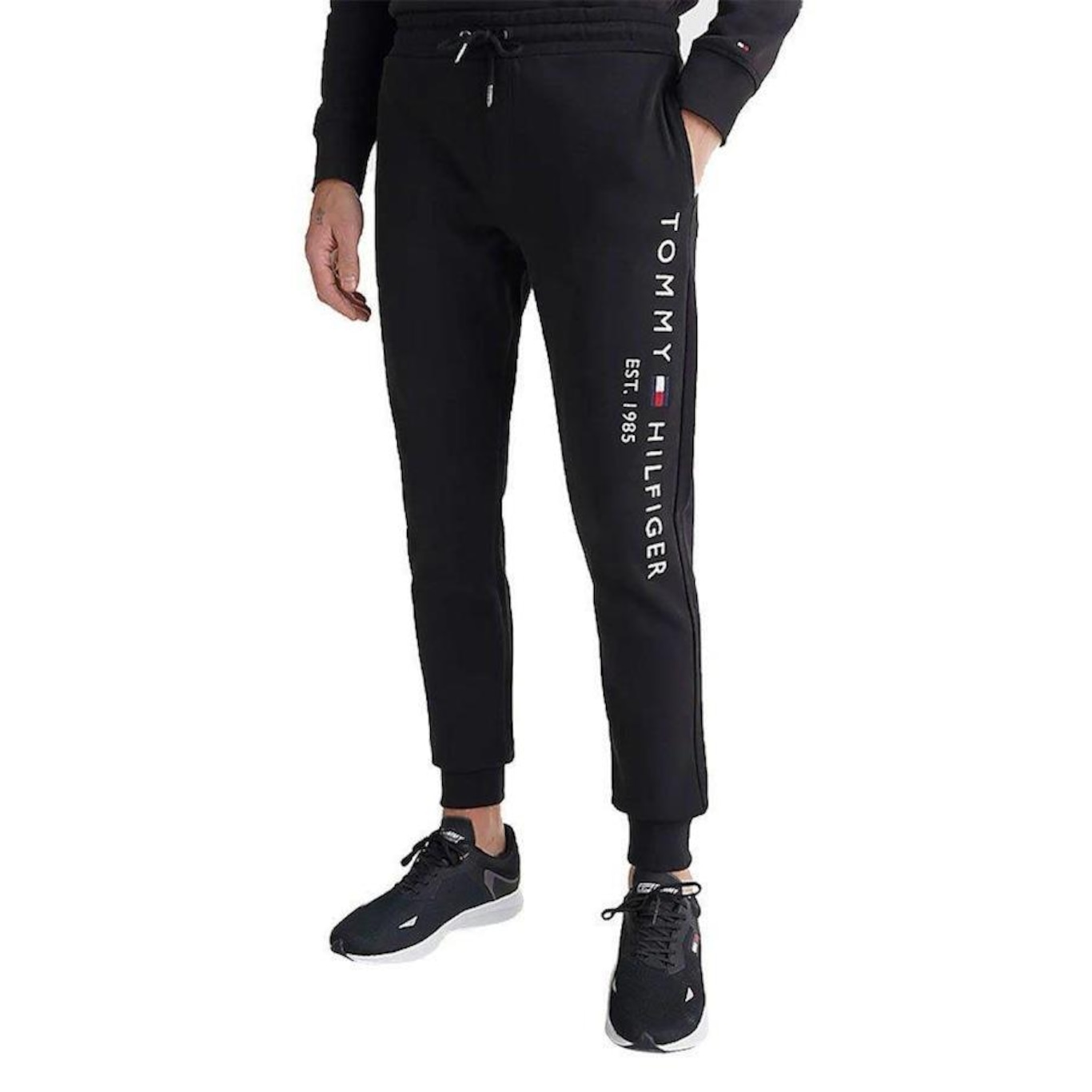 Calça Jogger Moletom Tommy Hilfiger Basic Branded Sweatpants - Masculina - Foto 1