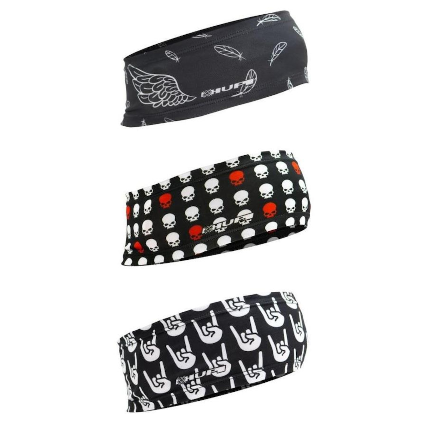 Kit de Testeira Headband HUPI Dark - 3 Unds - Foto 1