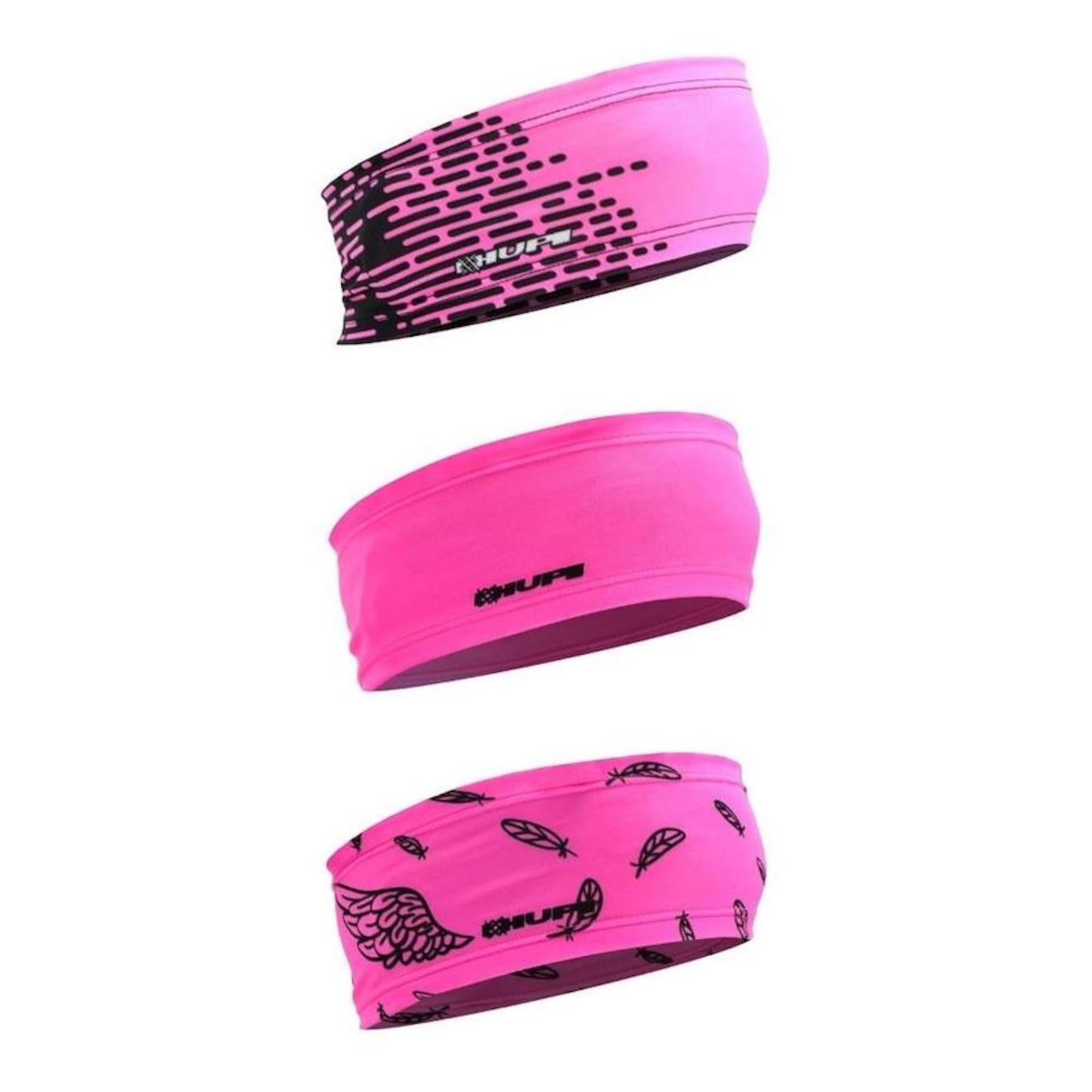 Kit de Testeira Headband HUPI Pink - 3 Unds - Foto 1