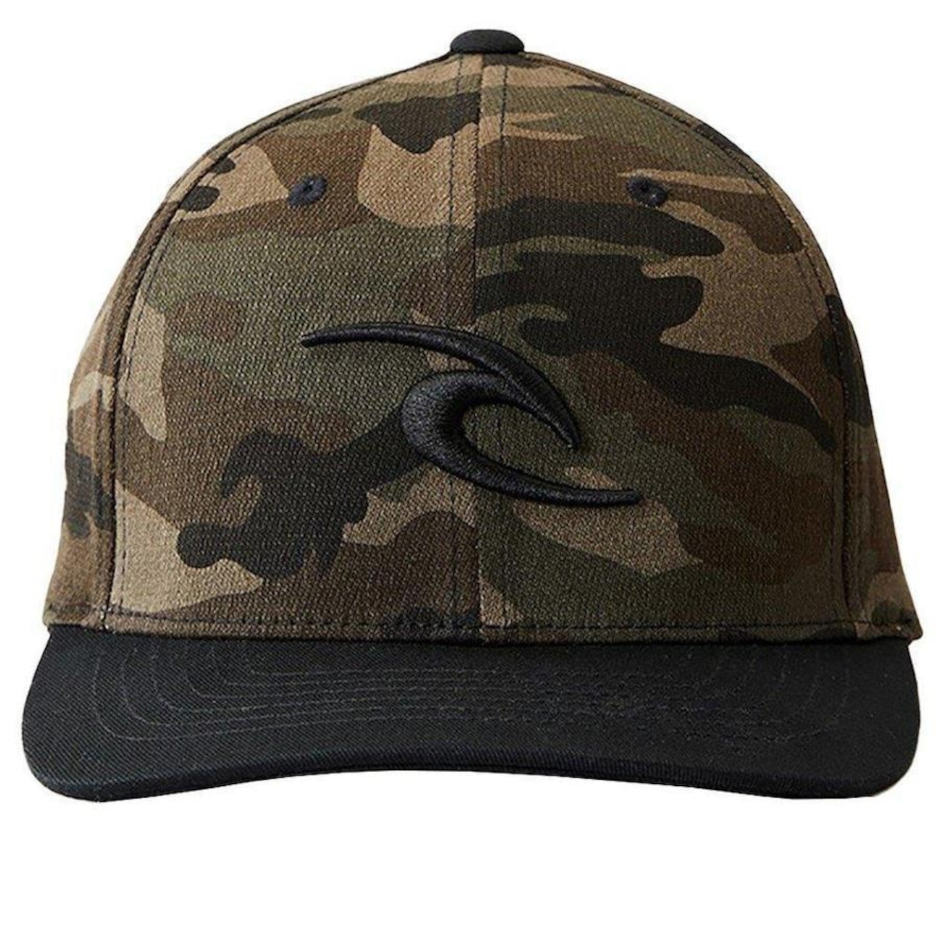 Boné Aba Curva Rip Curl Tepan Flexfit Cap Camo - Fechado - Adulto - Foto 3