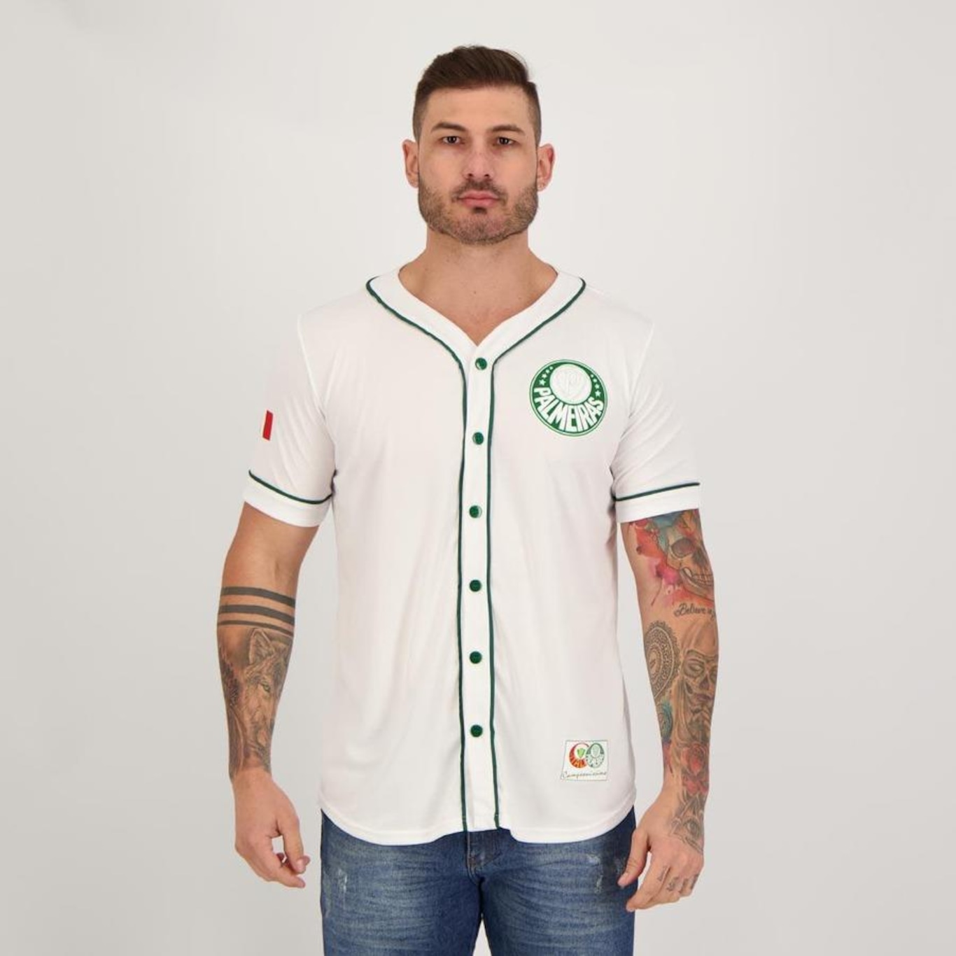 Camisa Futfanatics Palmeiras Baseball - Masculina - Foto 1